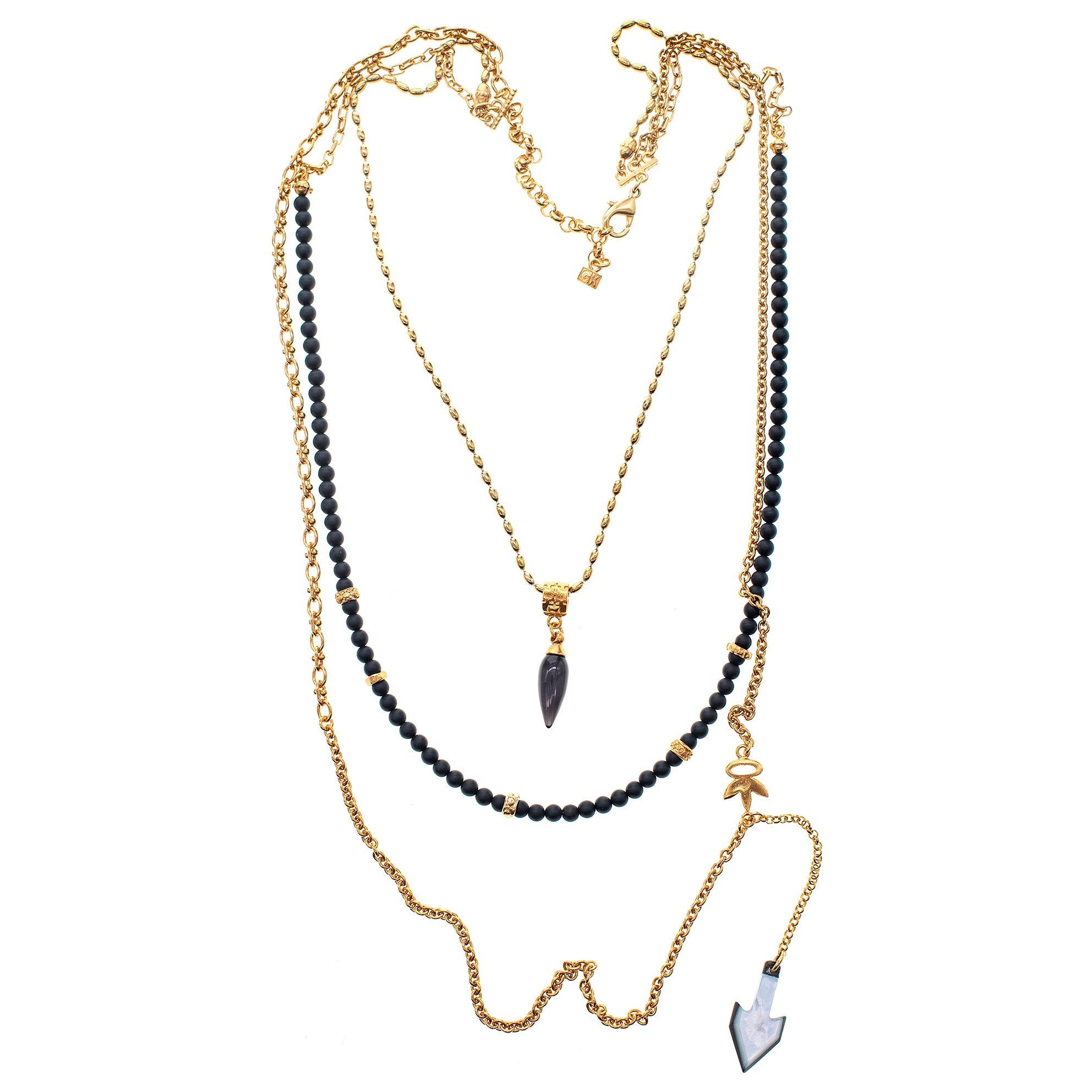 NK 25g27 Triple Layered Talisman Necklace