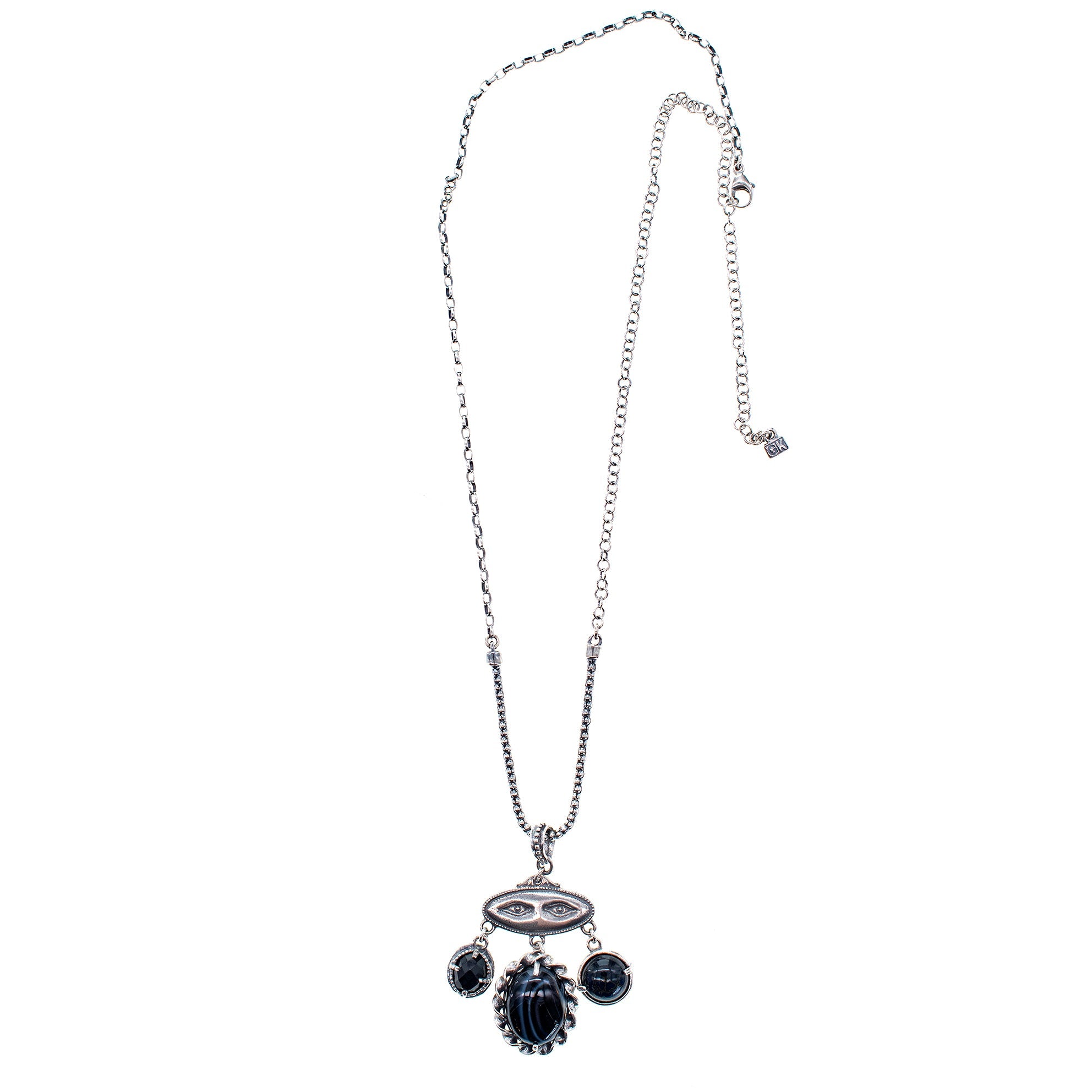 NK 25e09 Dark Chandelier Necklace