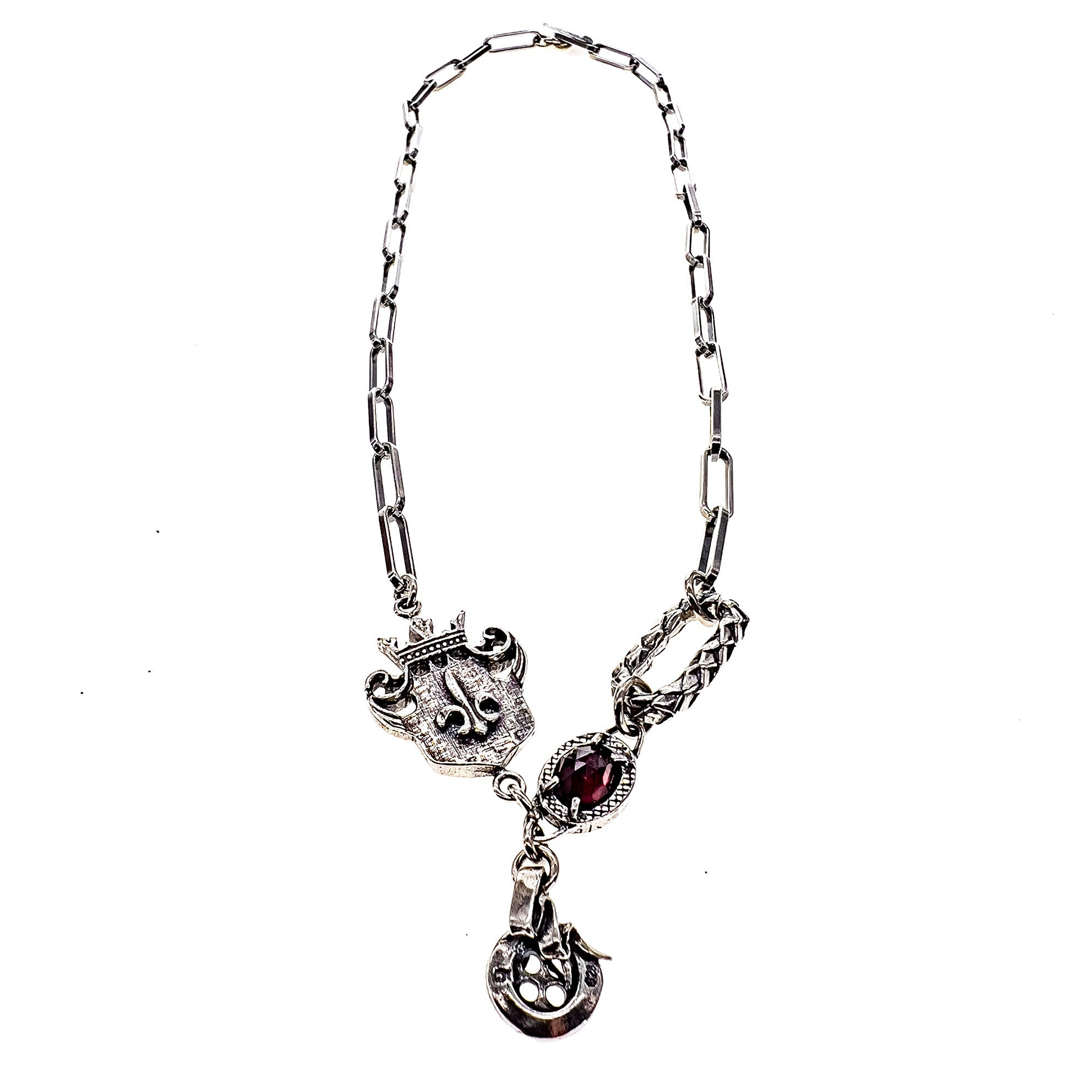 NK 24e09 rebel rebel paperclip necklace