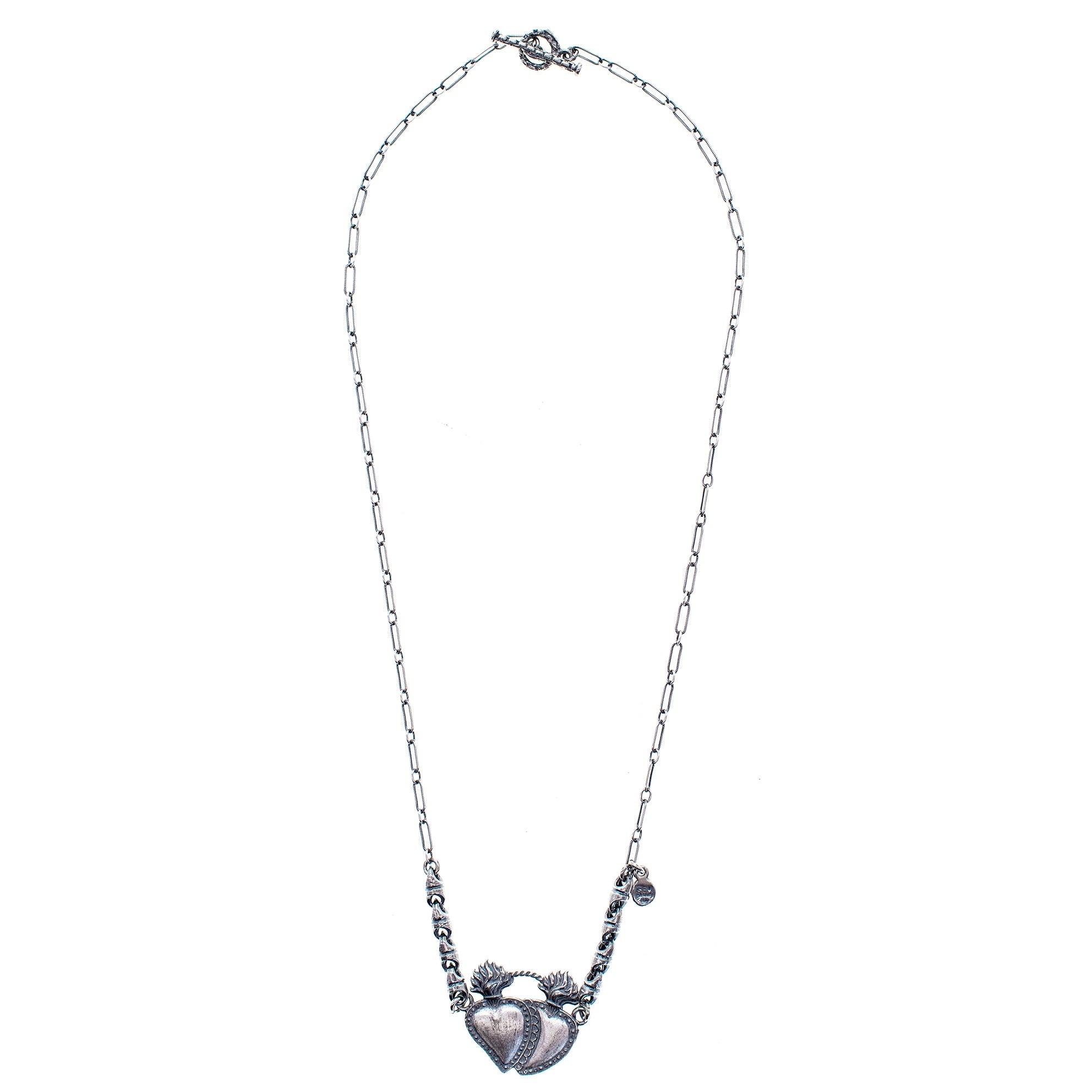 NK 25e19 Double Sacred Heart Necklace