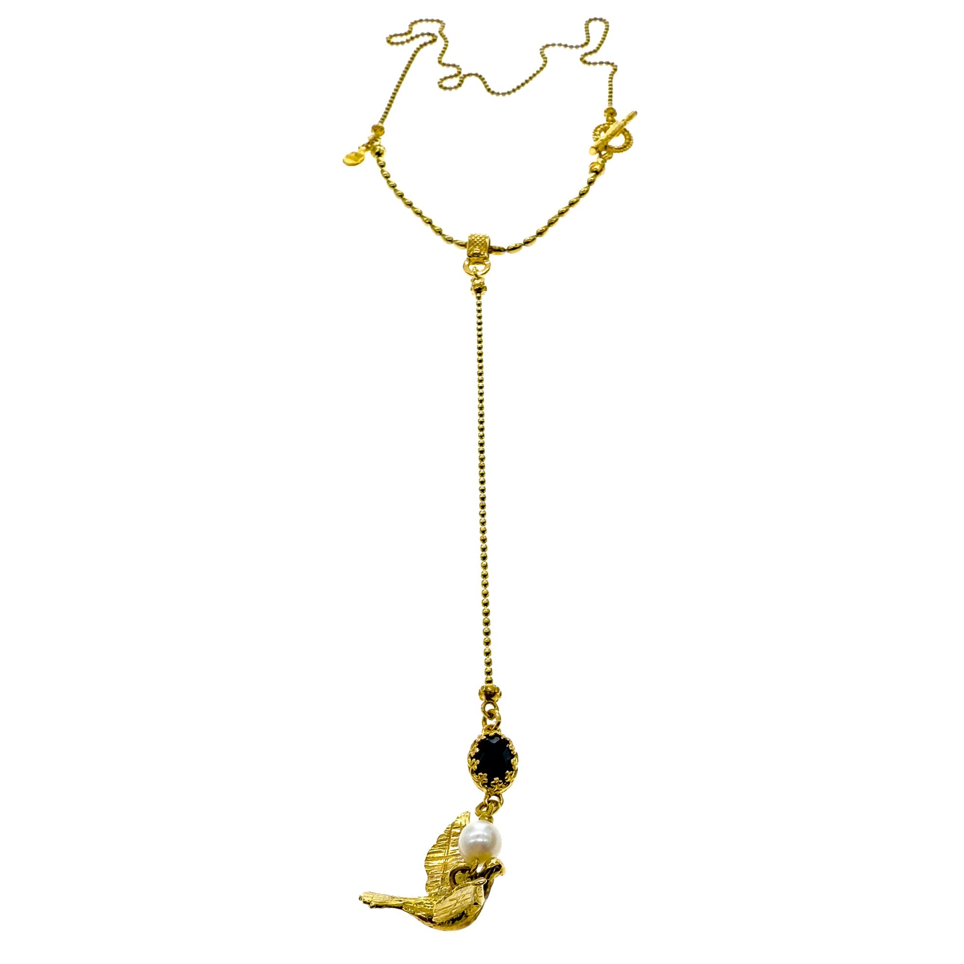 NK 25g16 Lariat Bird necklace