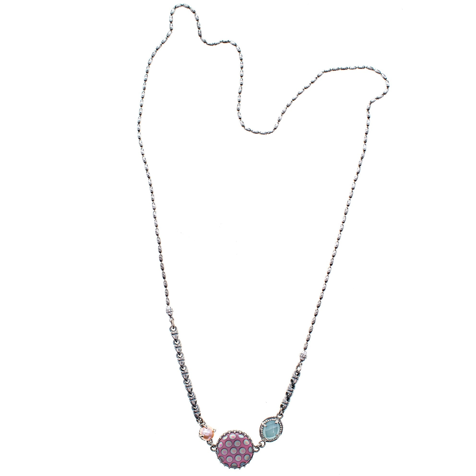 NK 25e13 Pastel Trio Long Necklace