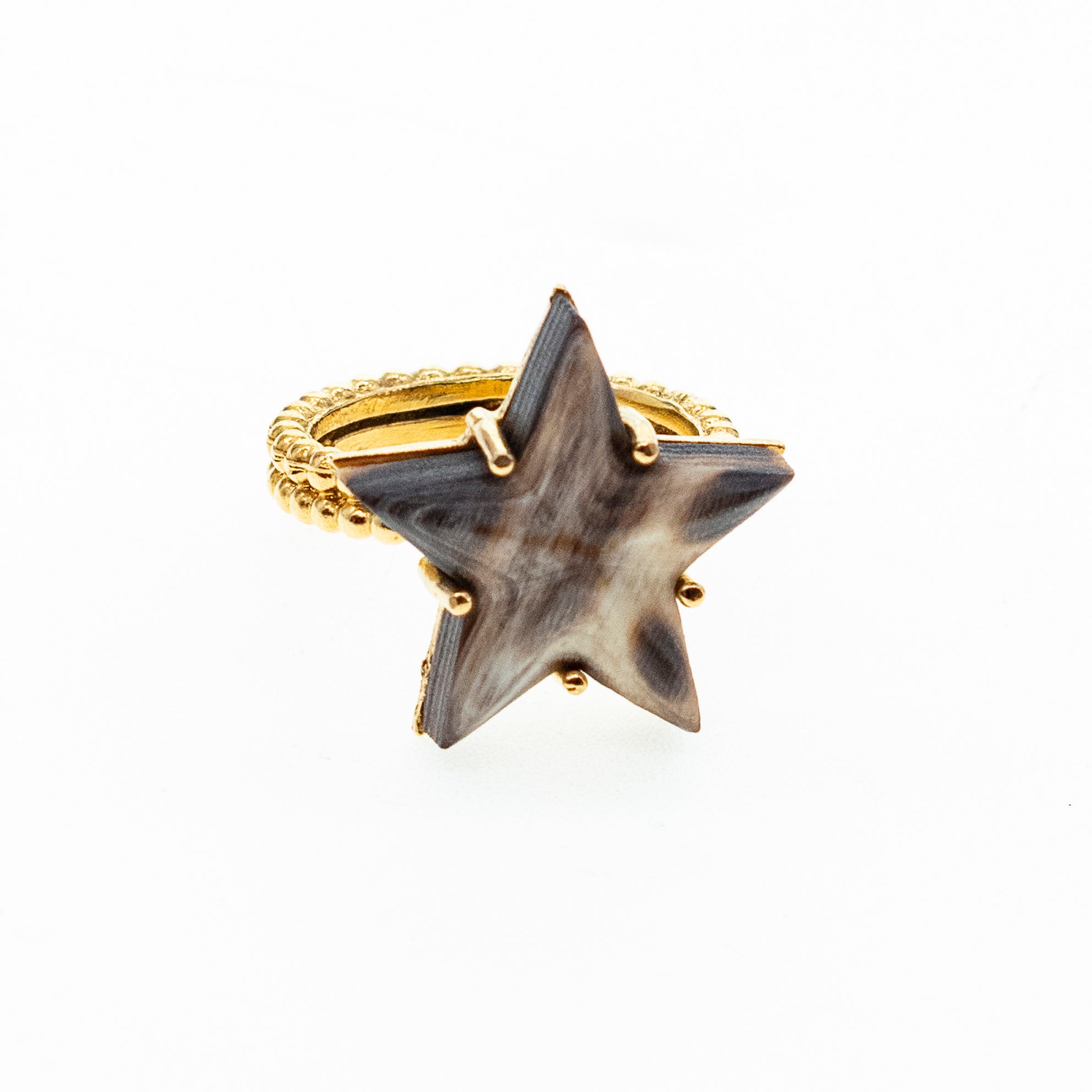 R 25g14 Horn Star Ring