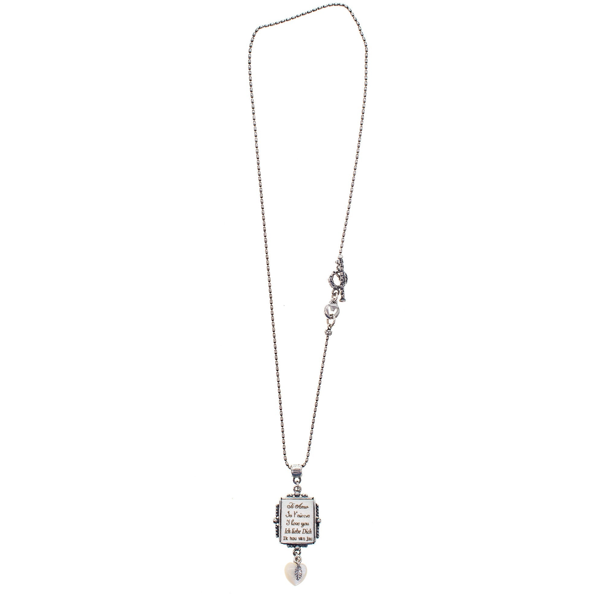 NK 24d29A white loveletter necklace