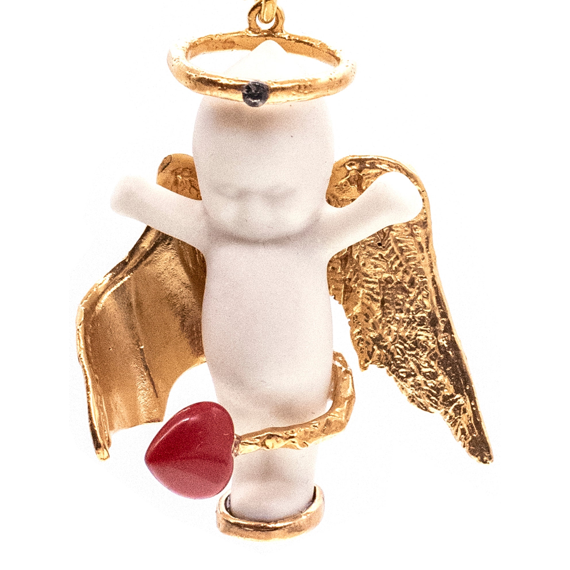 BG41A Happy Baby "Lucy in the sky" White and gold Necklace