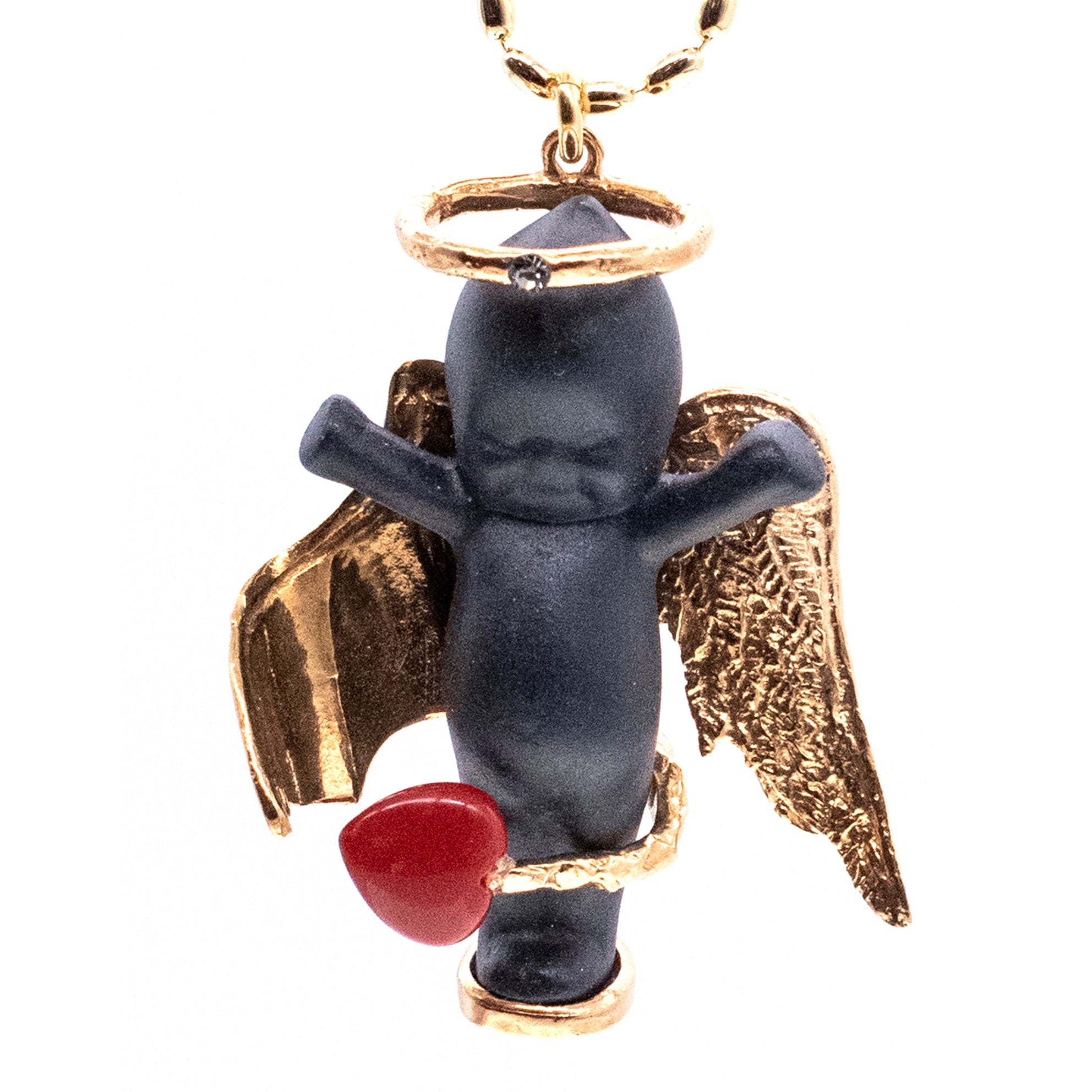 BG41B Happy Baby "Lucy in the sky" Black and gold Necklace