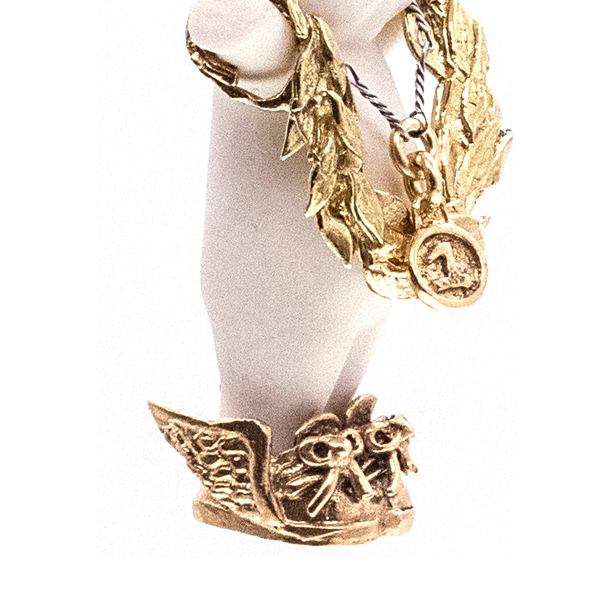 BG49A Happy Baby "Olympia" White and gold Necklace