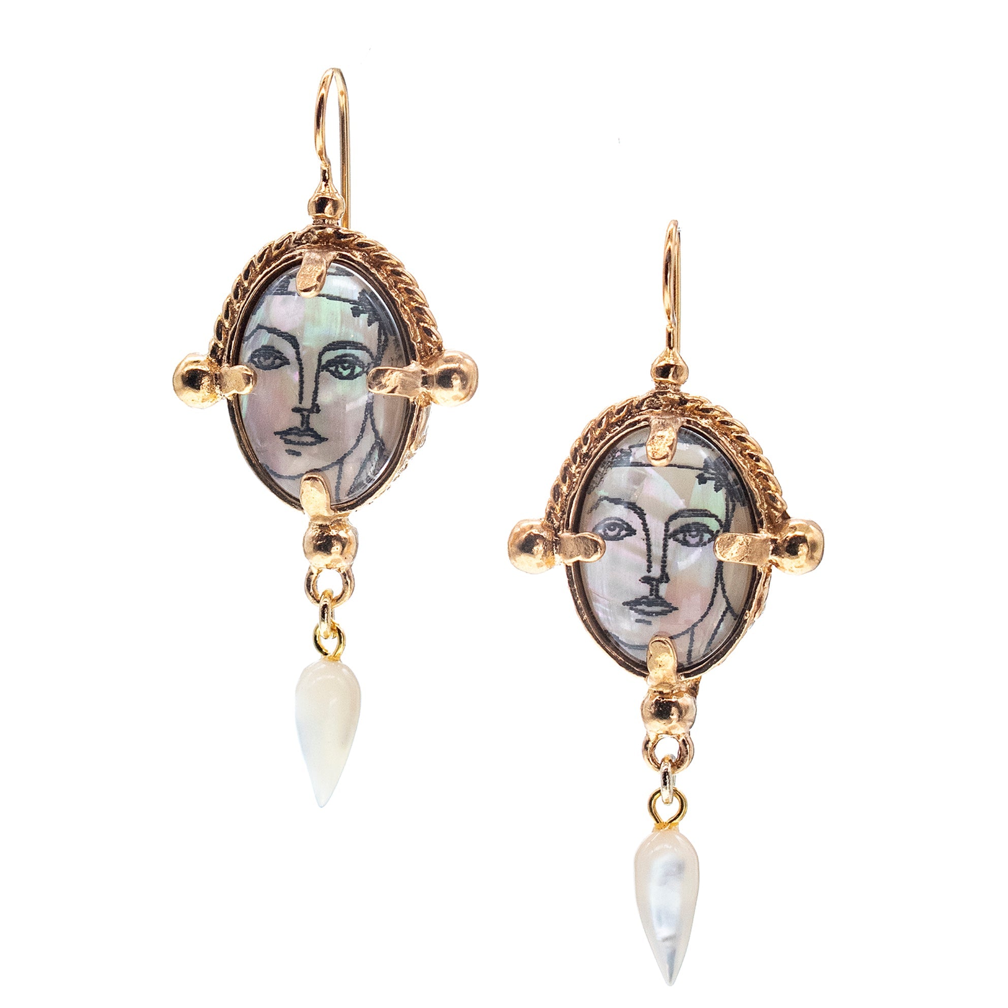 Gold earrings