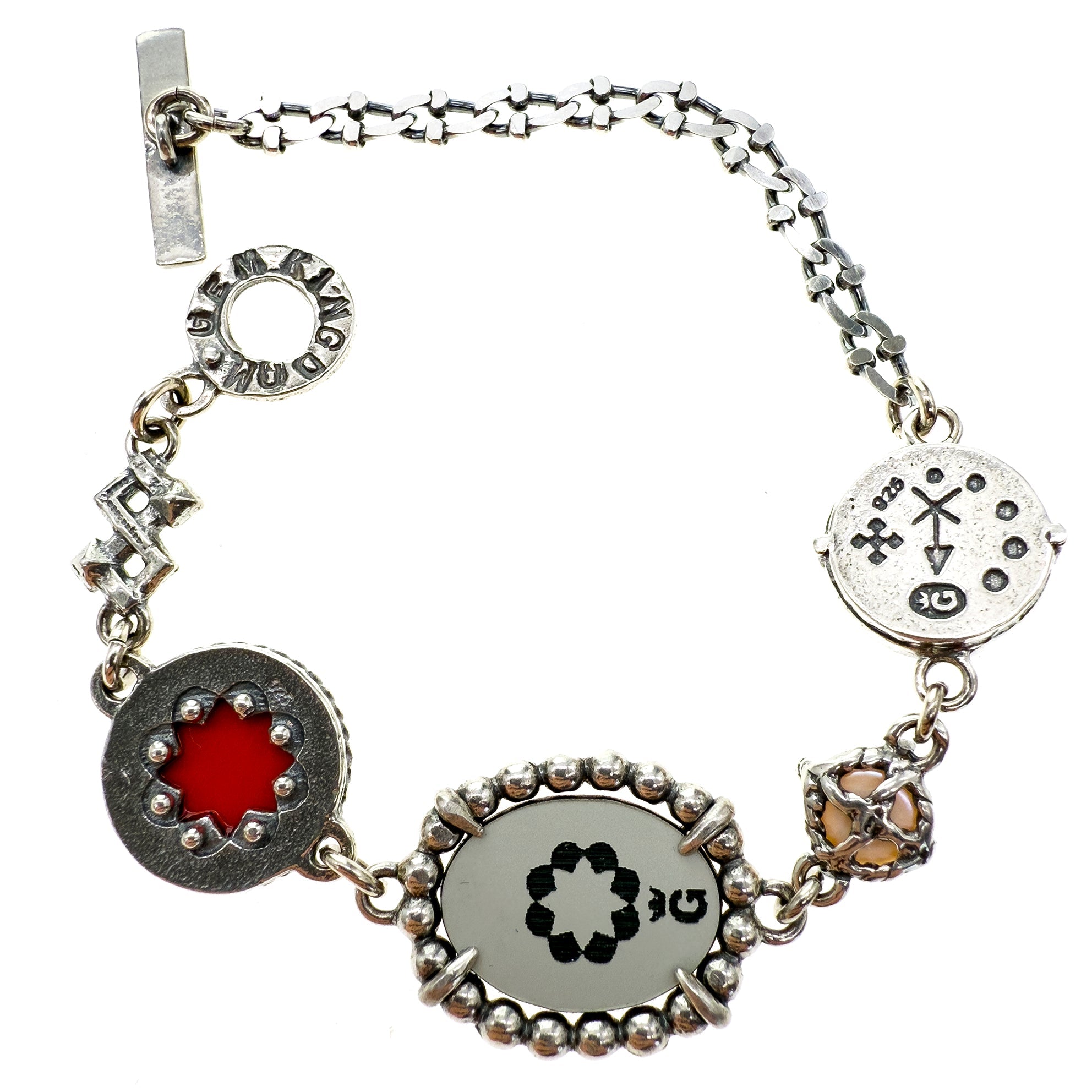 B 25e02 Pink Charm Bracelet