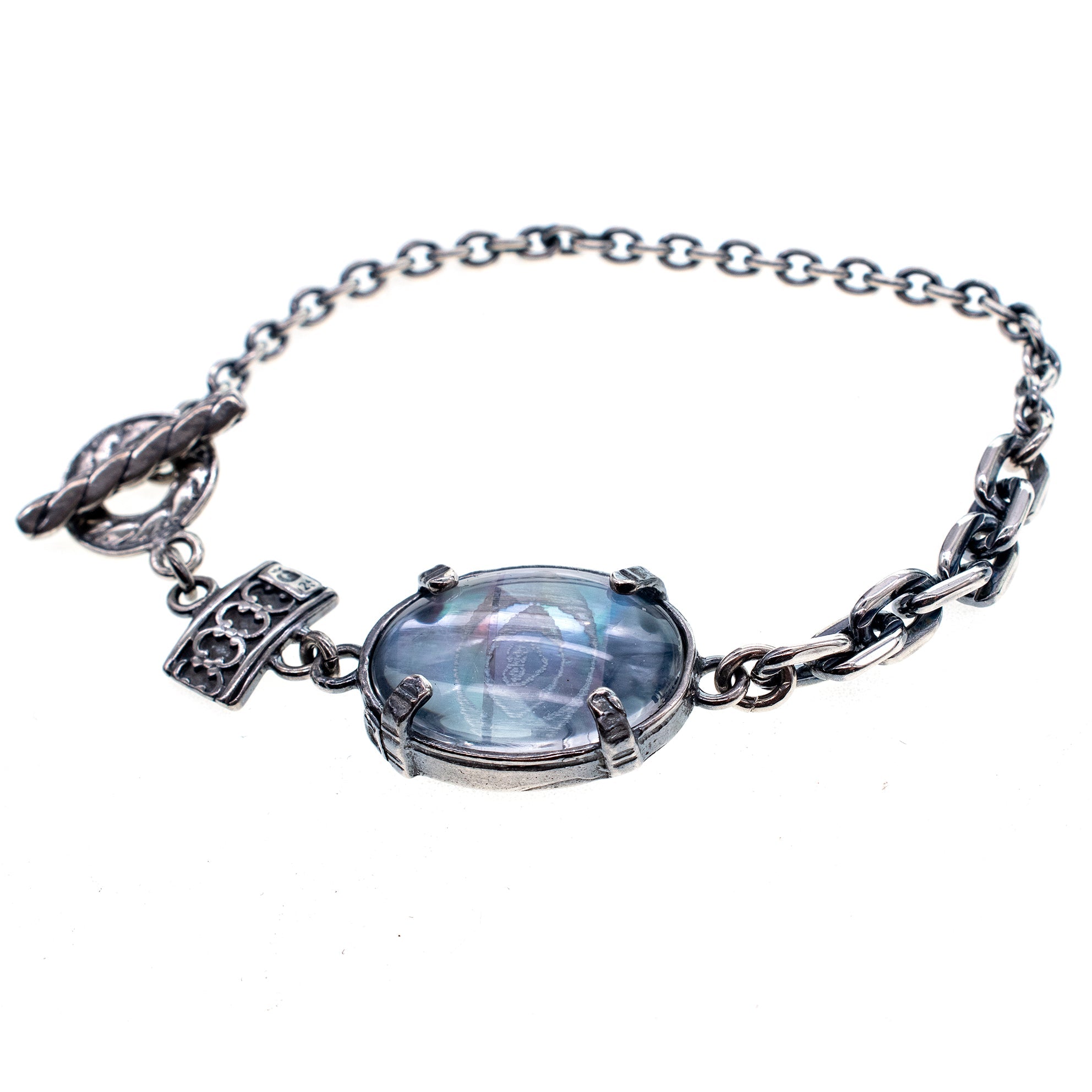 B 25f01B Grey Eye Bracelet