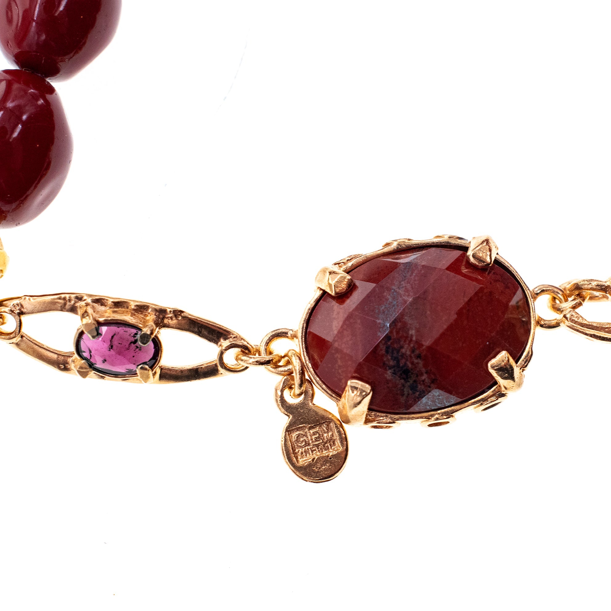 B 26g05 Red shell pearl Jasper bracelet