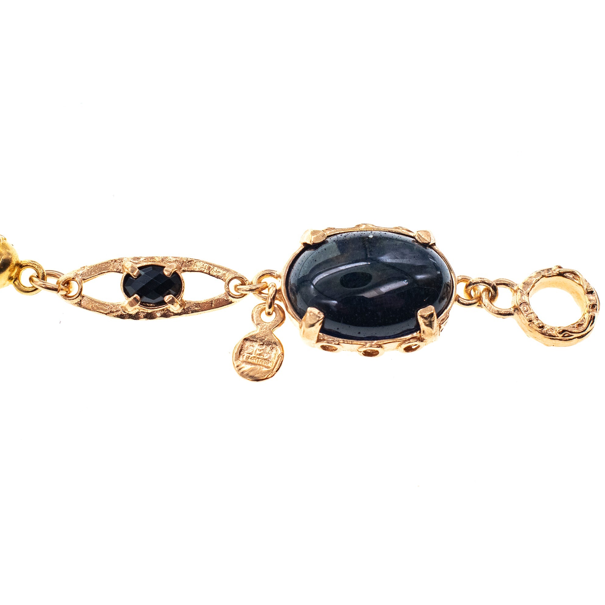 B 26g06 Matte black onyx tigereye bracelet