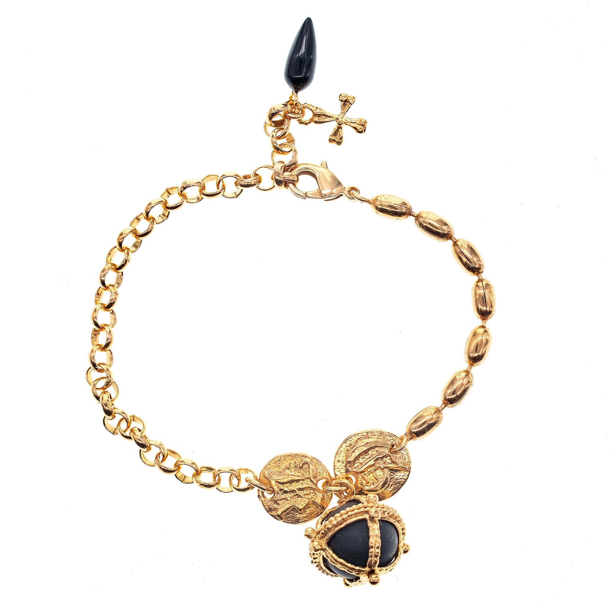 B 26g07 Black royal orb bracelet