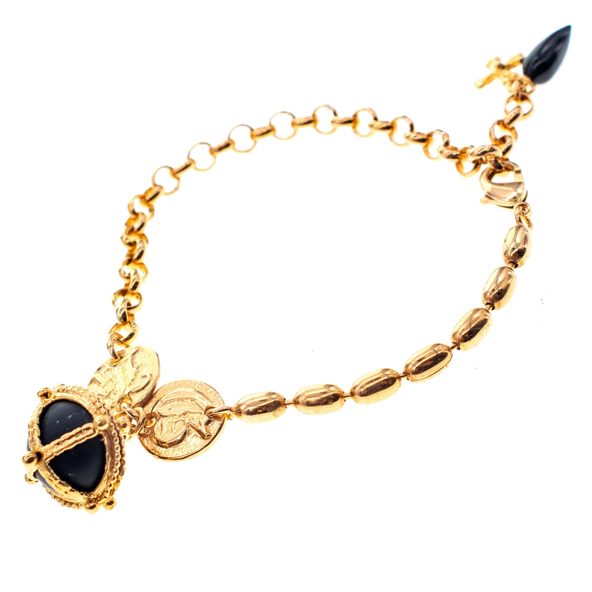 B 26g07 Black royal orb bracelet