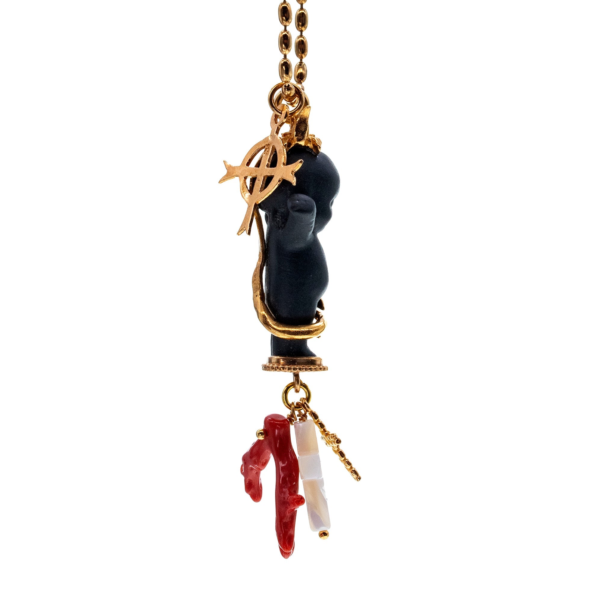 BG01B Happy Baby "Jezabella" Black and gold Necklace
