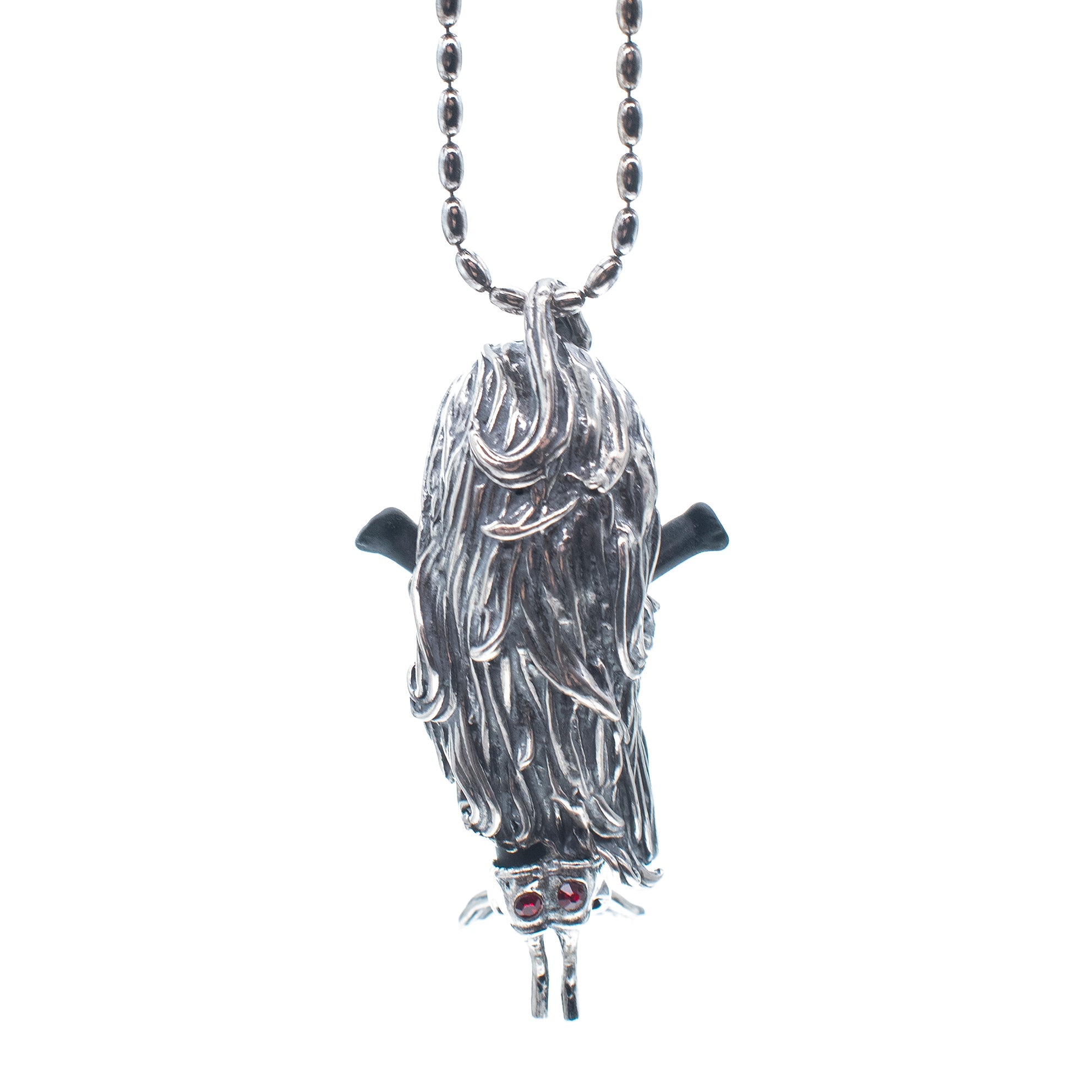 BS29B Happy Baby "Flipper" Black and silver Necklace