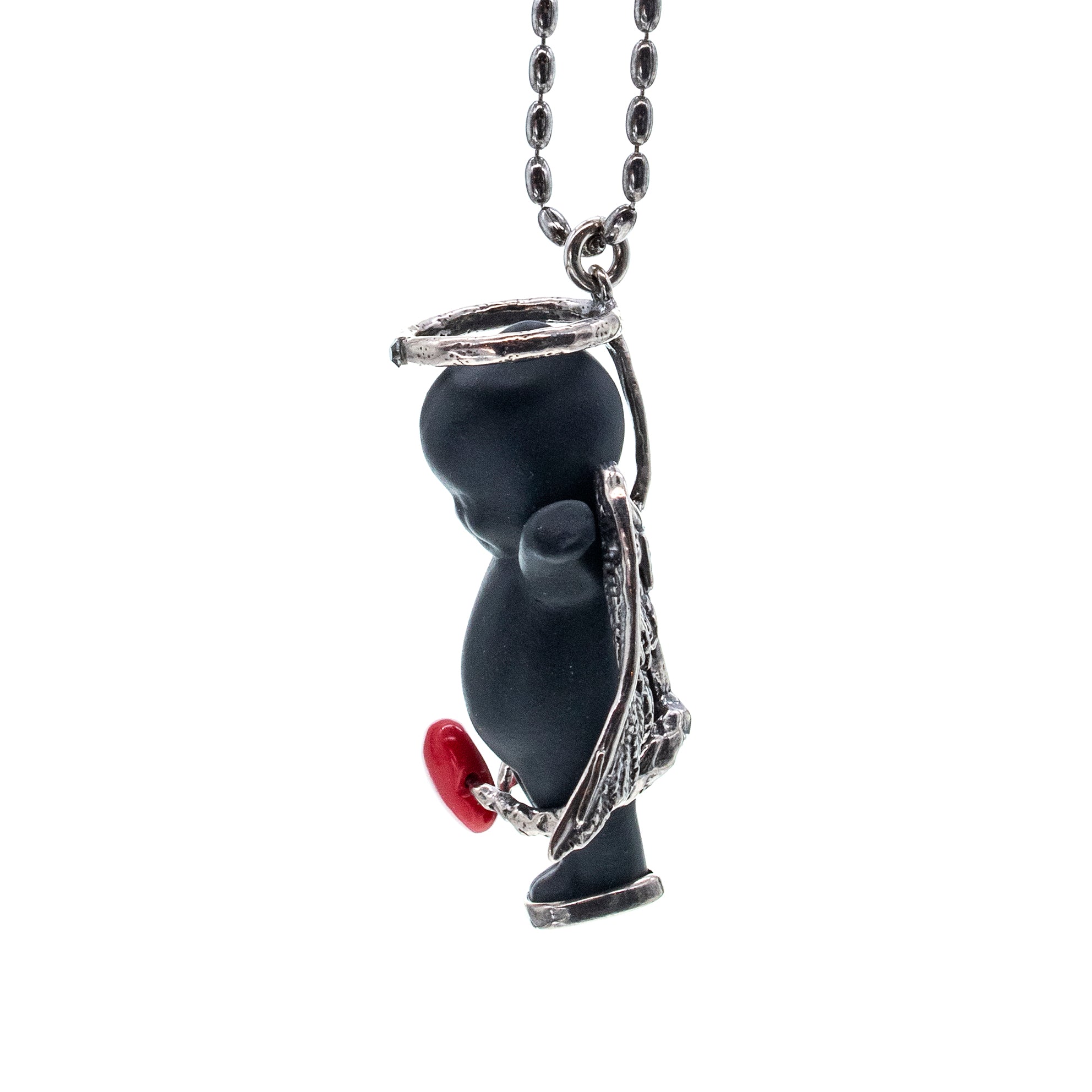 BS41B Happy Baby "Lucy in the sky" Black and silver Necklace