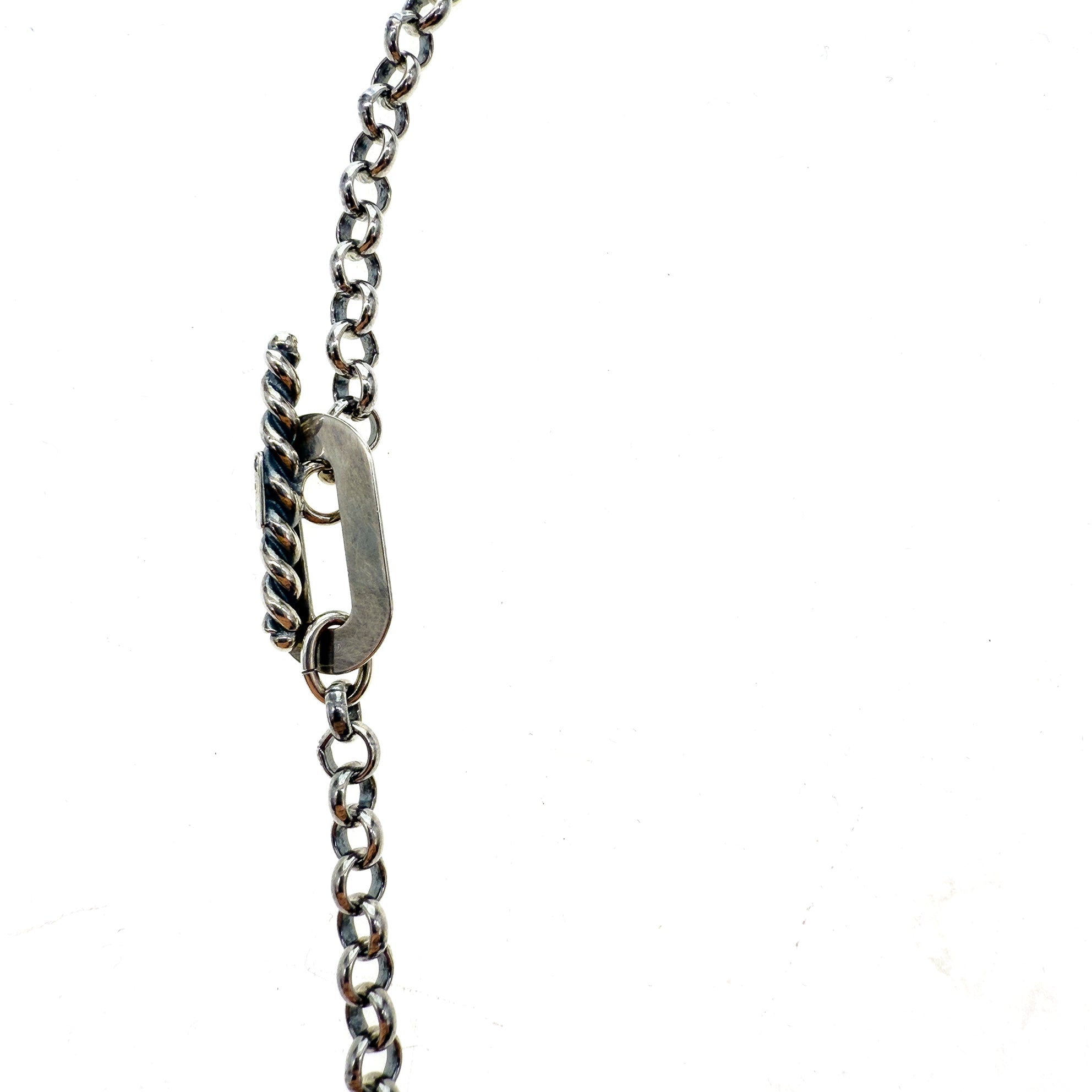 CH 238 curb and belcher sterling Silver Chain Necklace