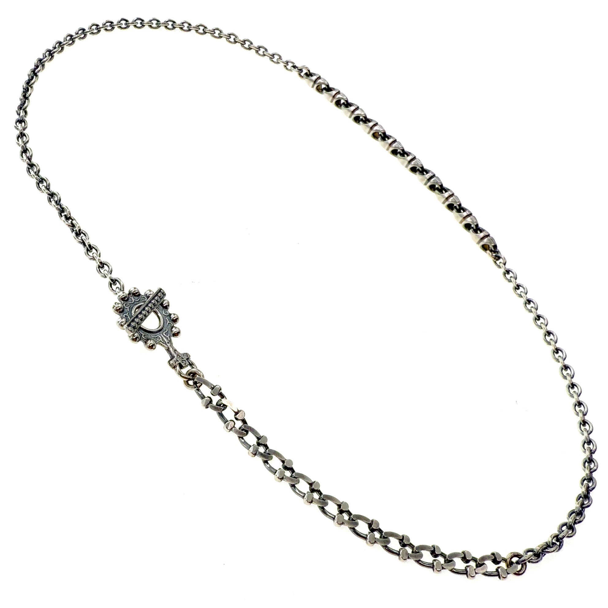 CH 240 Rosary sterling silver necklace