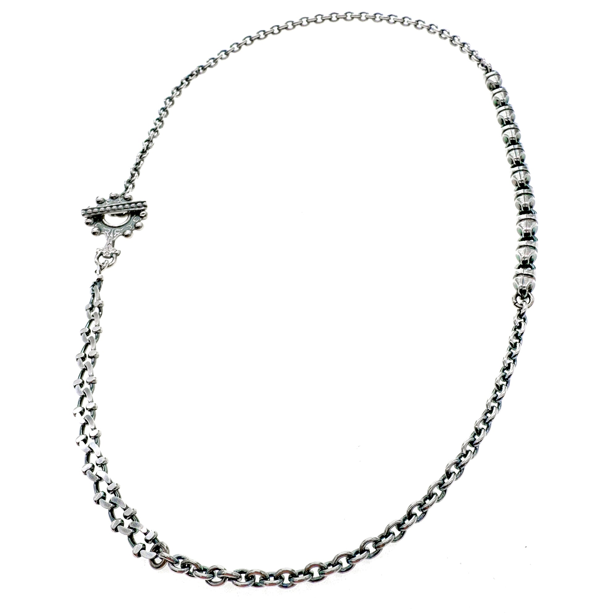 CH 240 Rosary sterling silver necklace