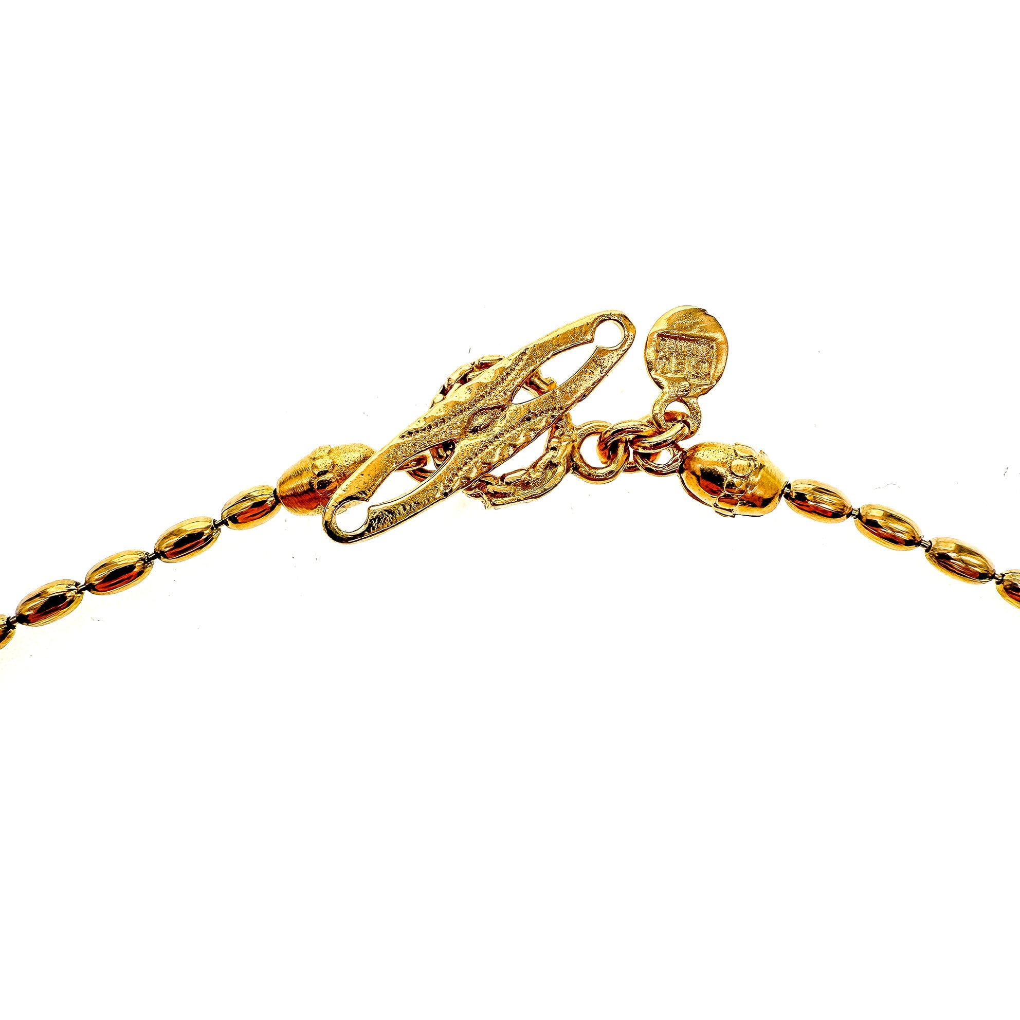 CH 25g03 Mixed Link Leaf Charm Necklace