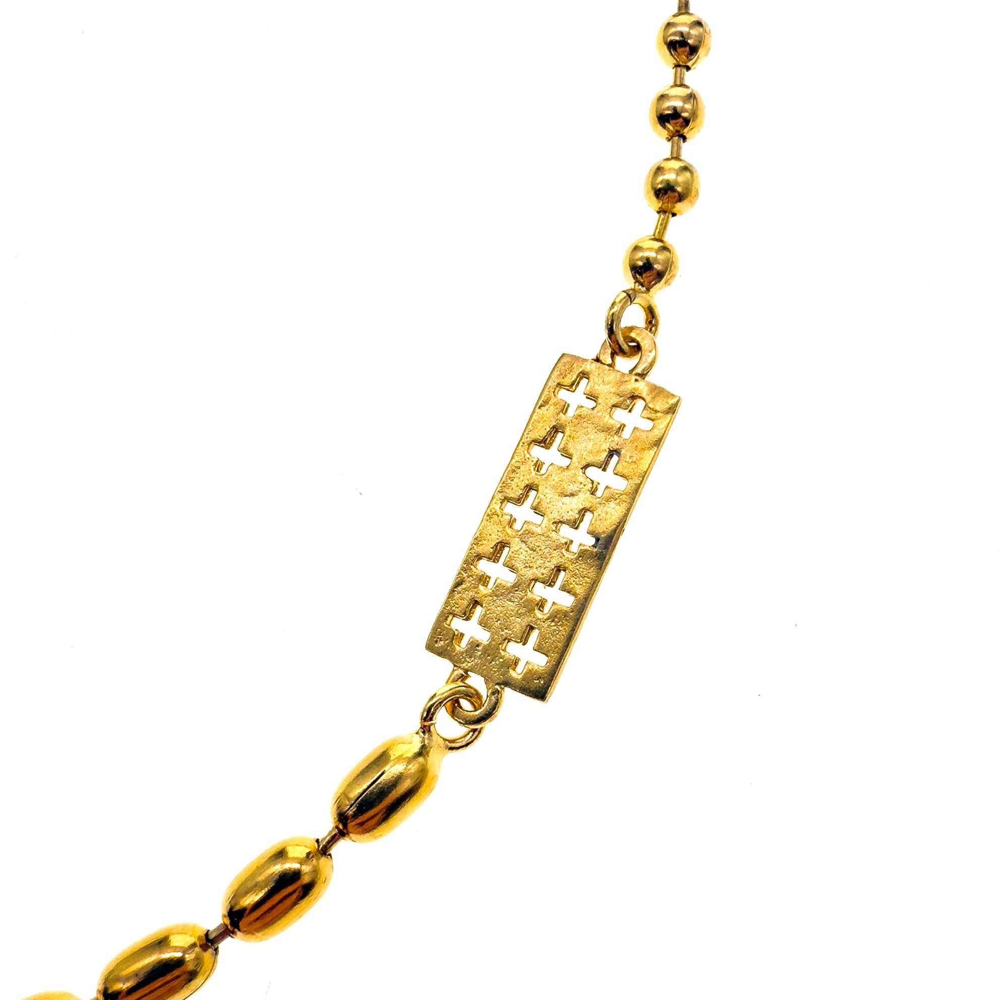 CH 25g04 Textured Cross Bar Chain