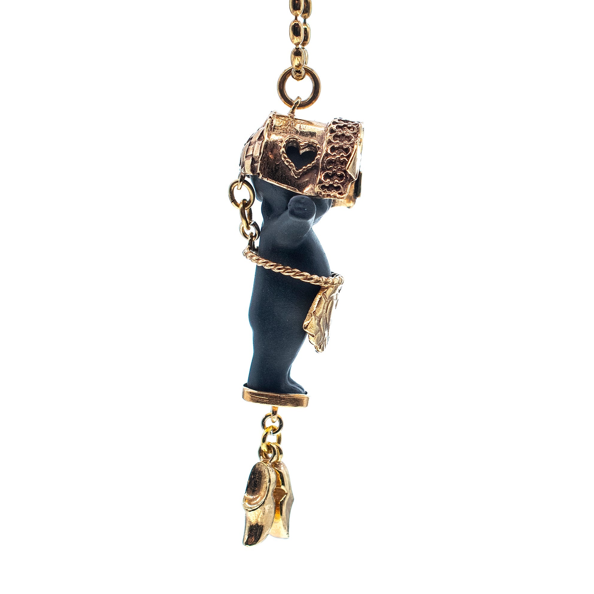 BG08B Happy Baby "Little Dutch girl" Black and gold Necklace
