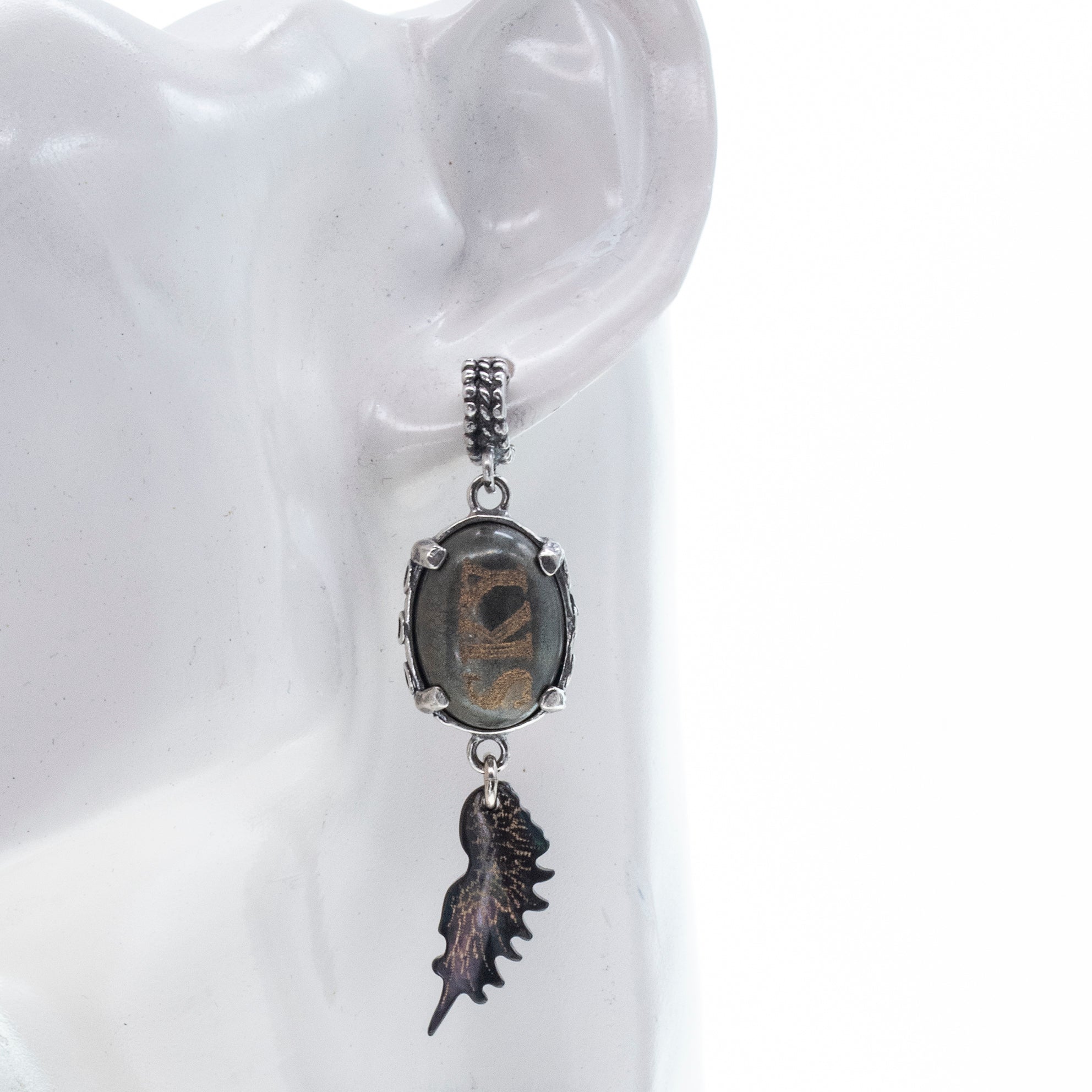 E 26a07 "Sun" and "Sky" Hoop Earrings