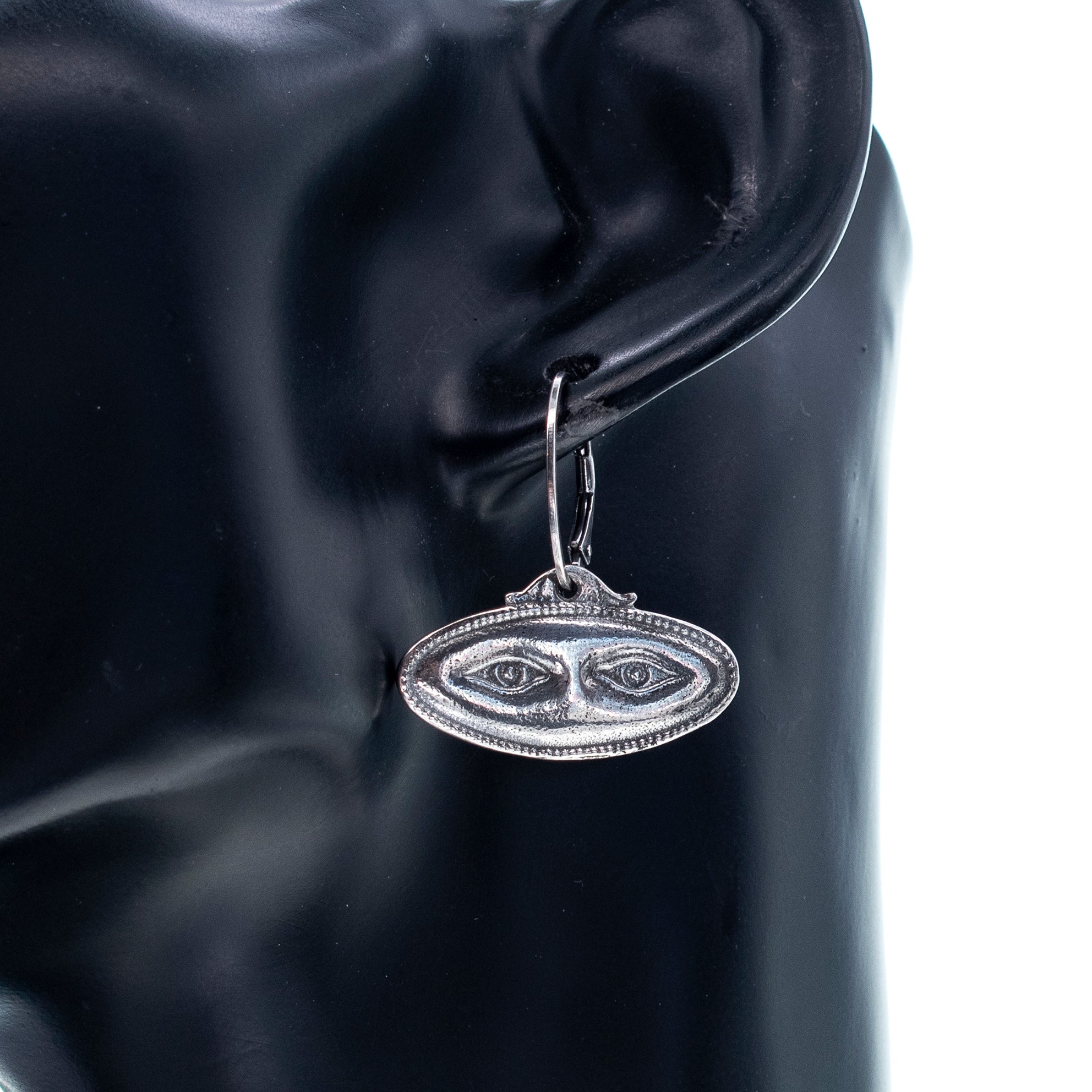 ES 25e23 Silver Double Eye "Ex Voto" Single Earring
