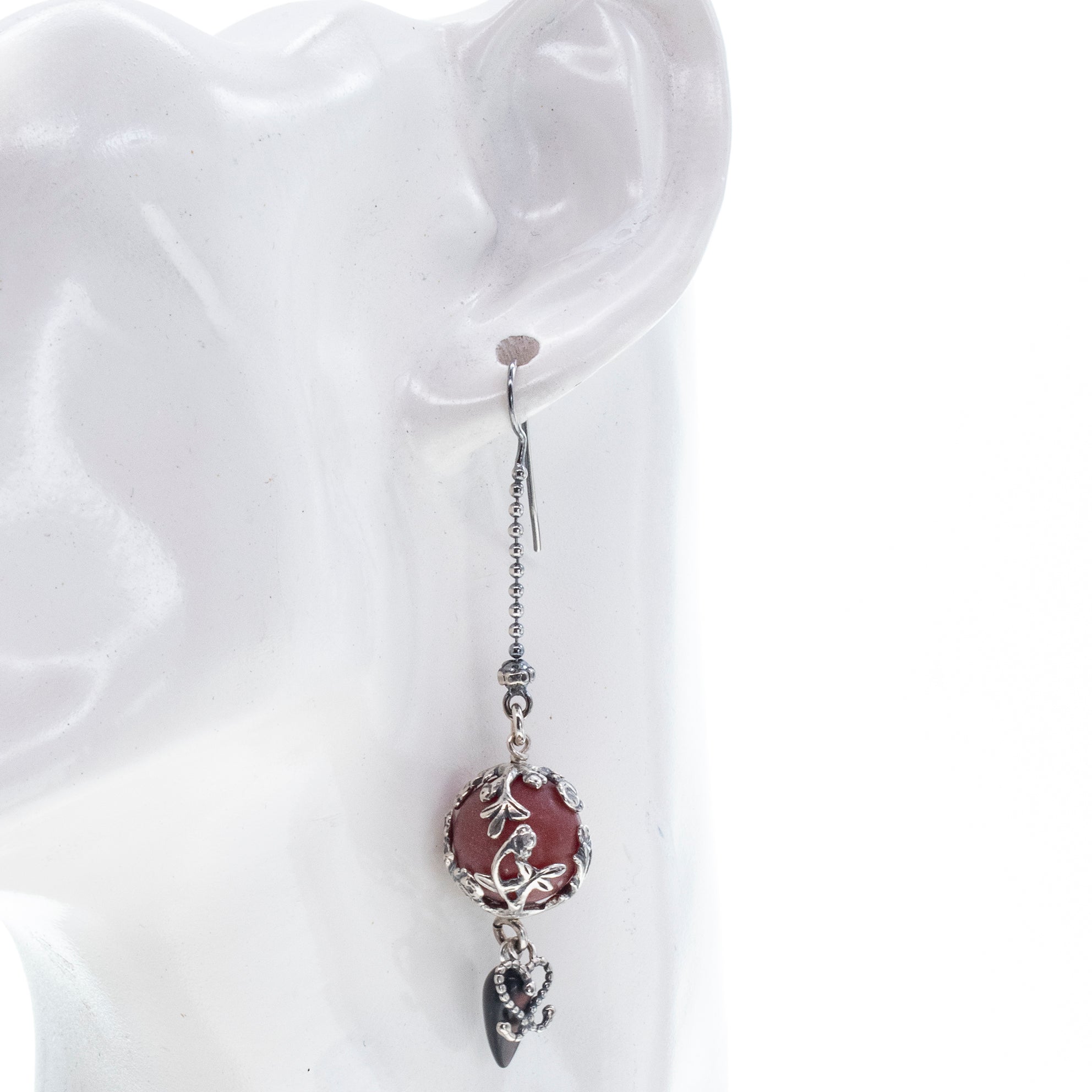 ES 26a40 Red Carnelian Single Earring
