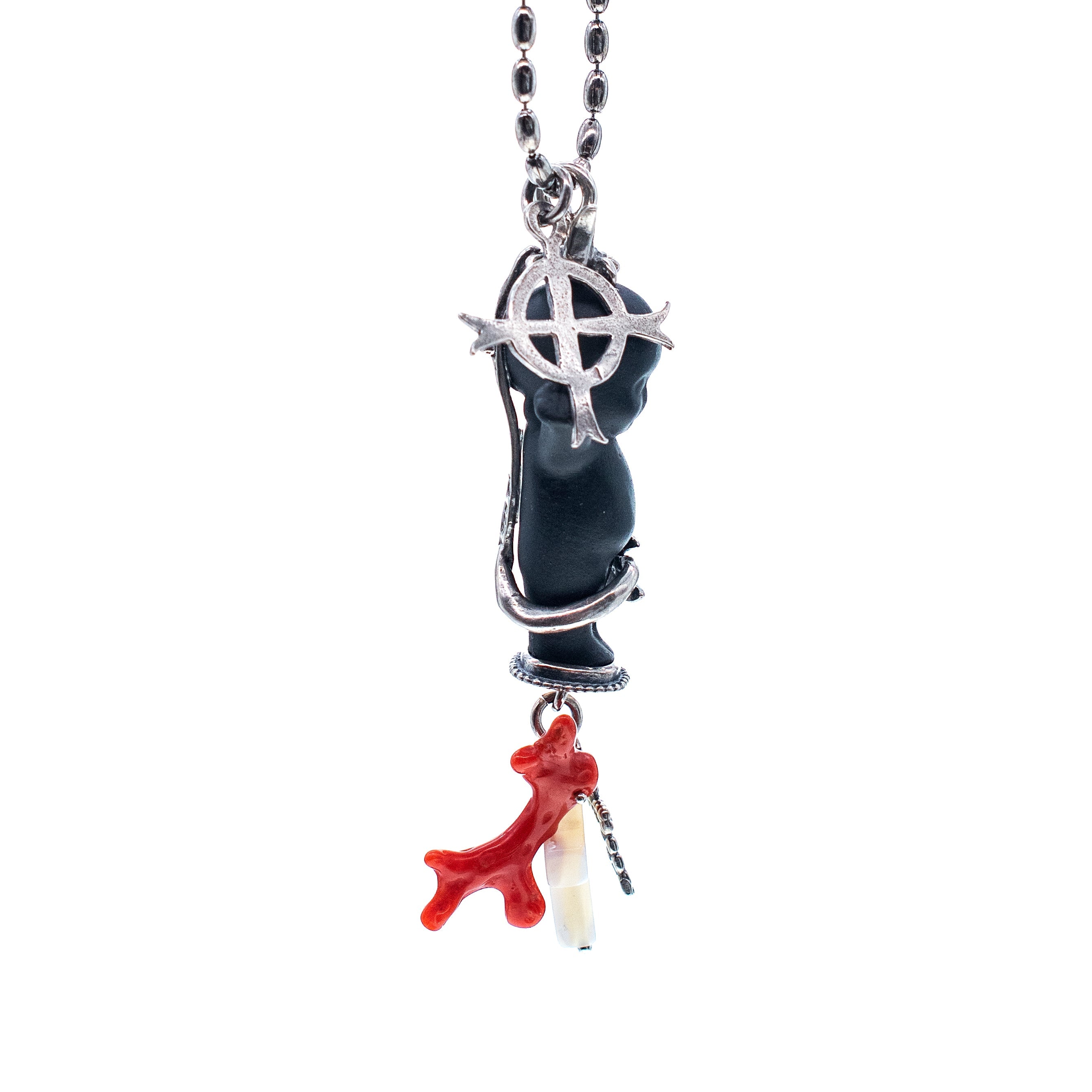 BS01B Happy Baby  "Jezabella" Black and silver Necklace
