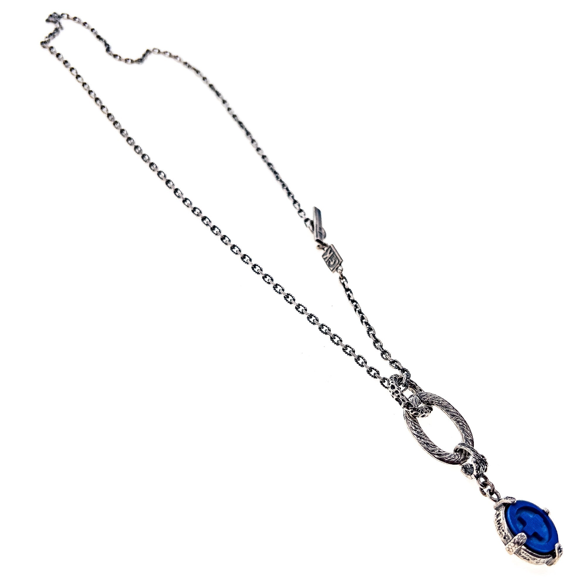 NK 24e07 Rebel Rebel blue lapis necklace