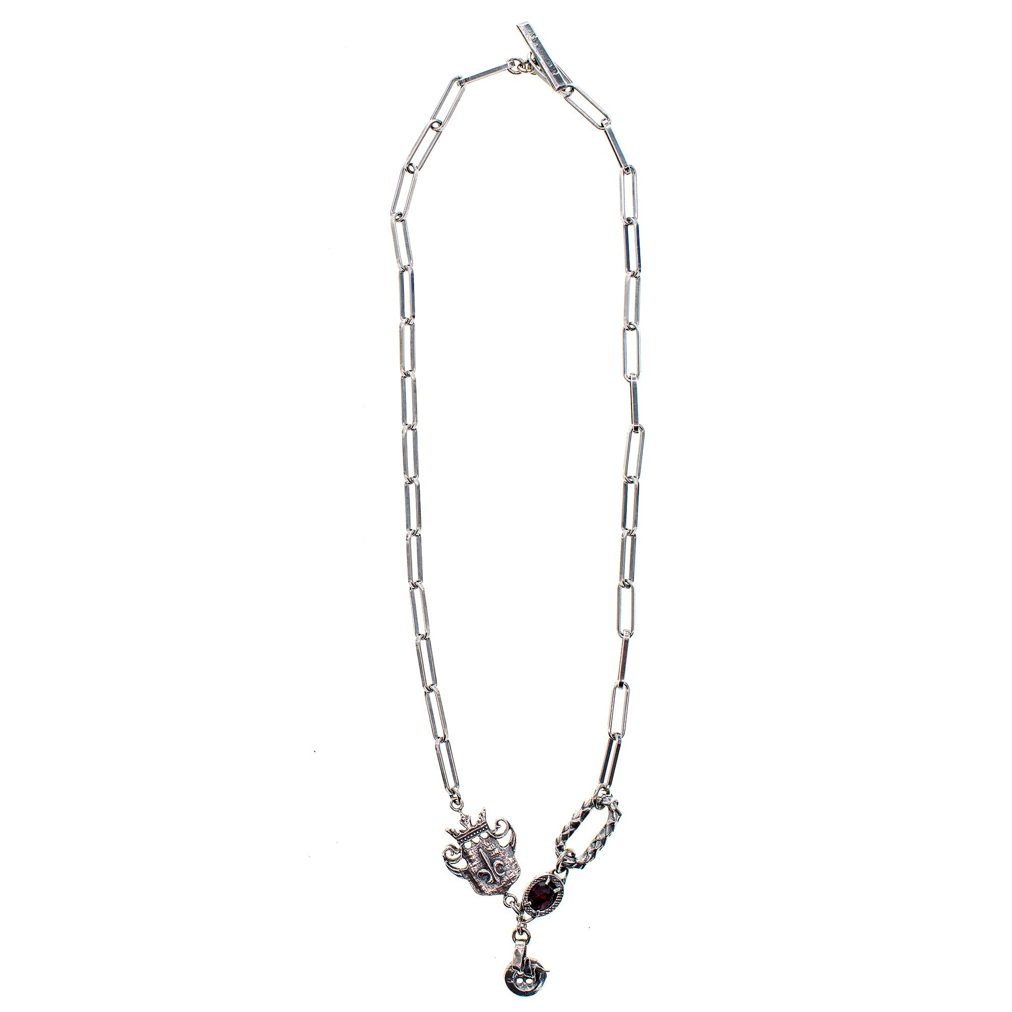 NK 24e09 rebel rebel paperclip necklace