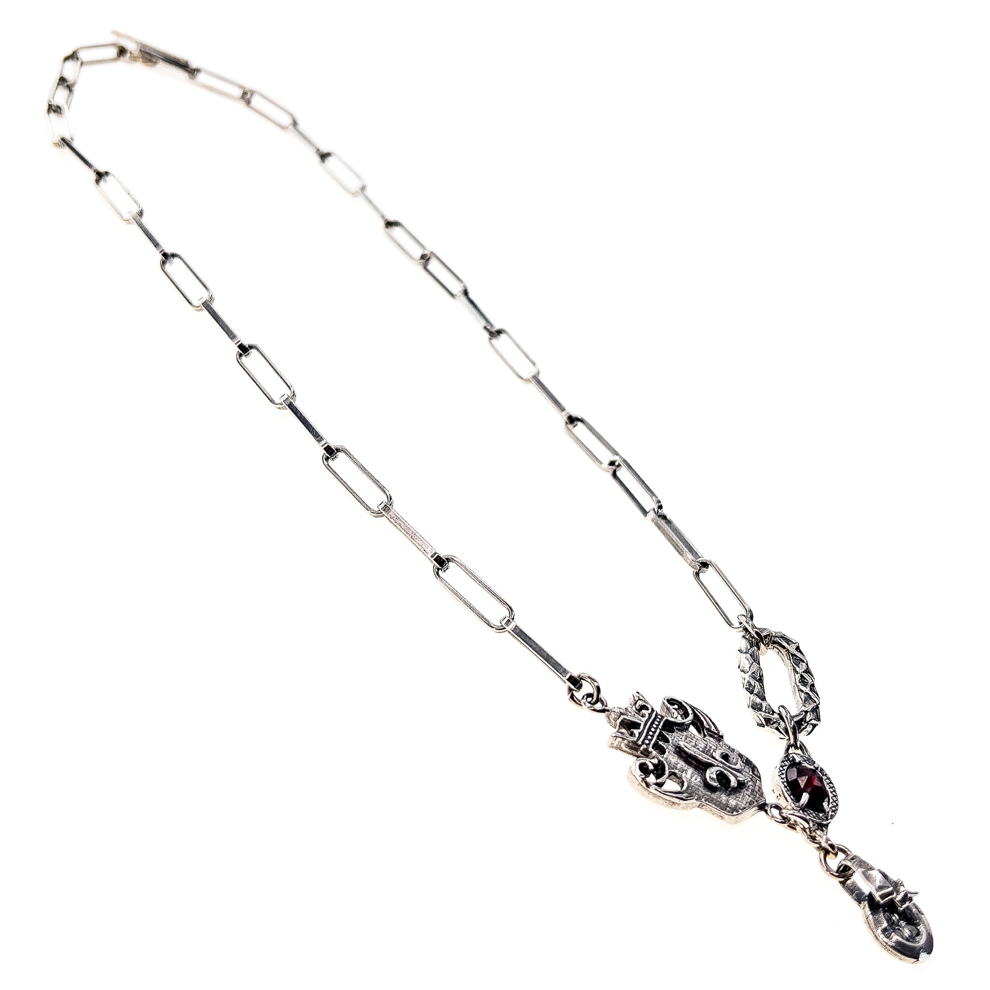 NK 24e09 rebel rebel paperclip necklace