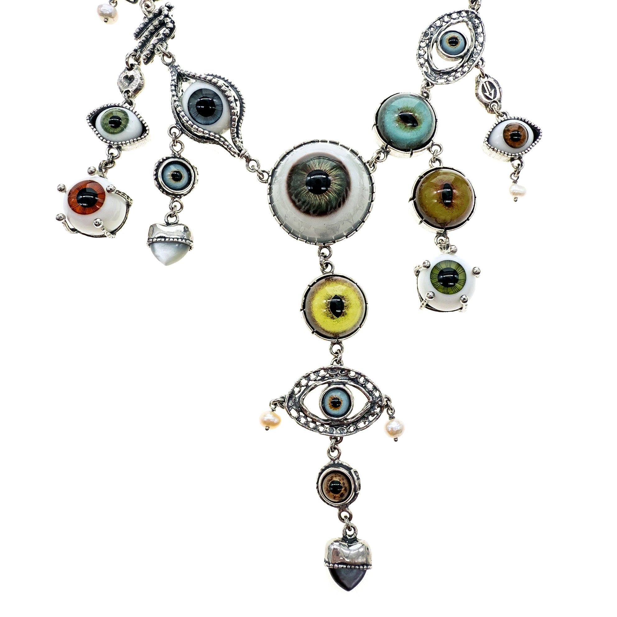NK 25a01 eye love you statement necklace