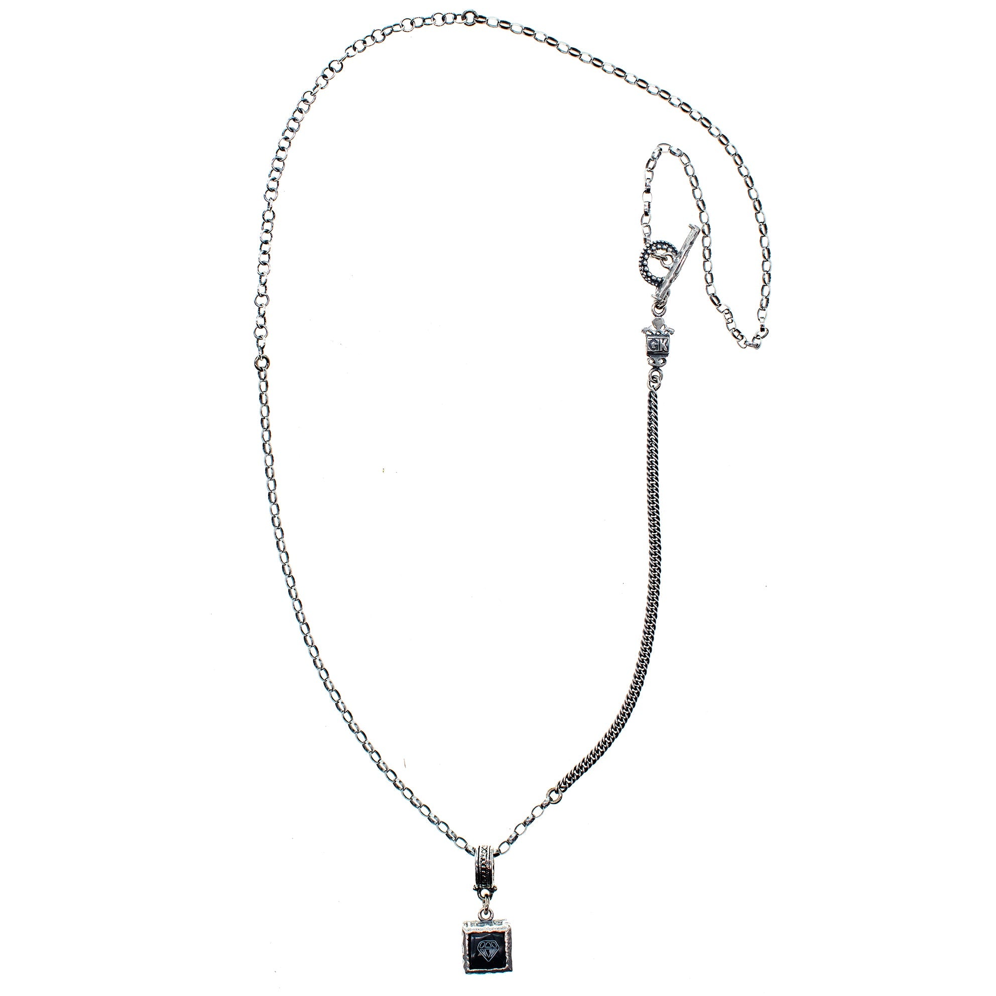 NK 25c06 Diamond Onyx Necklace
