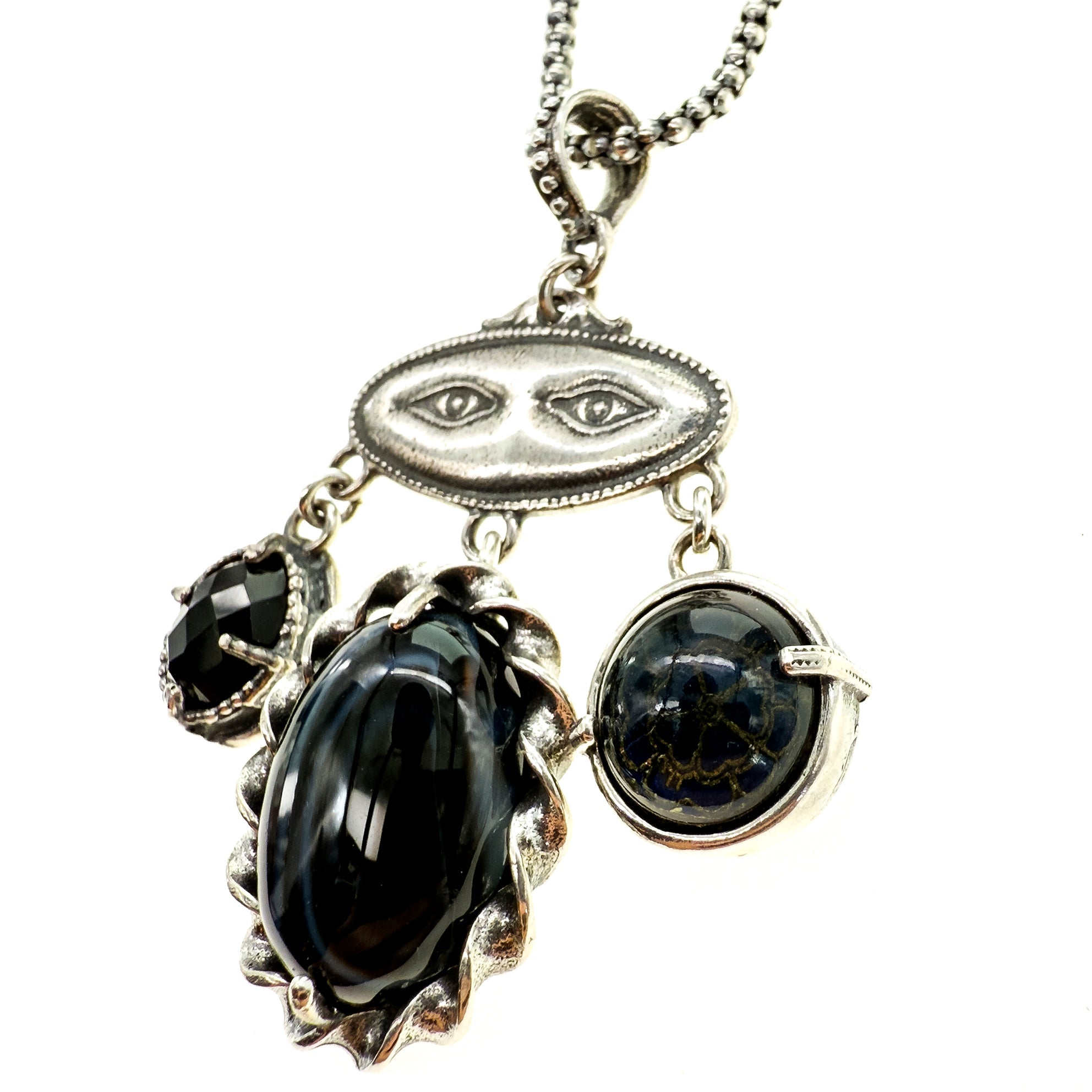 NK 25e09 Dark Chandelier Necklace