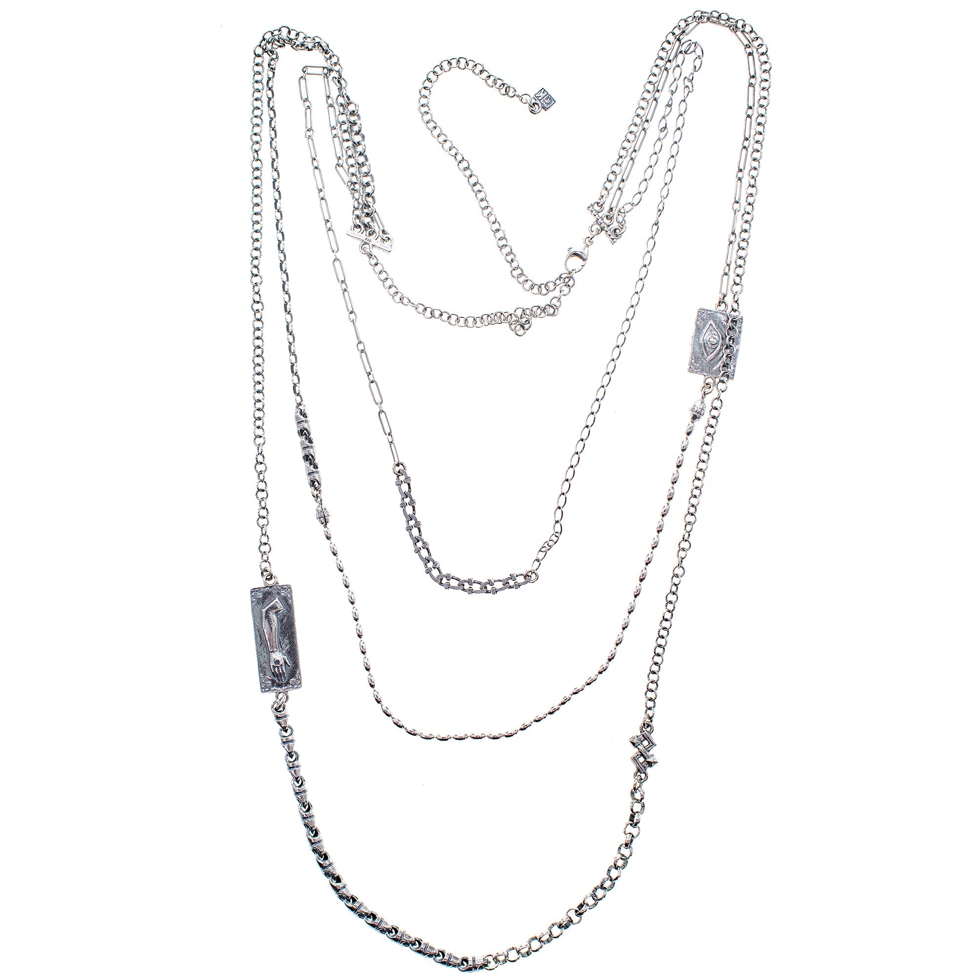 NK 25e25 Ex Voto Layered Multi Chain Necklace