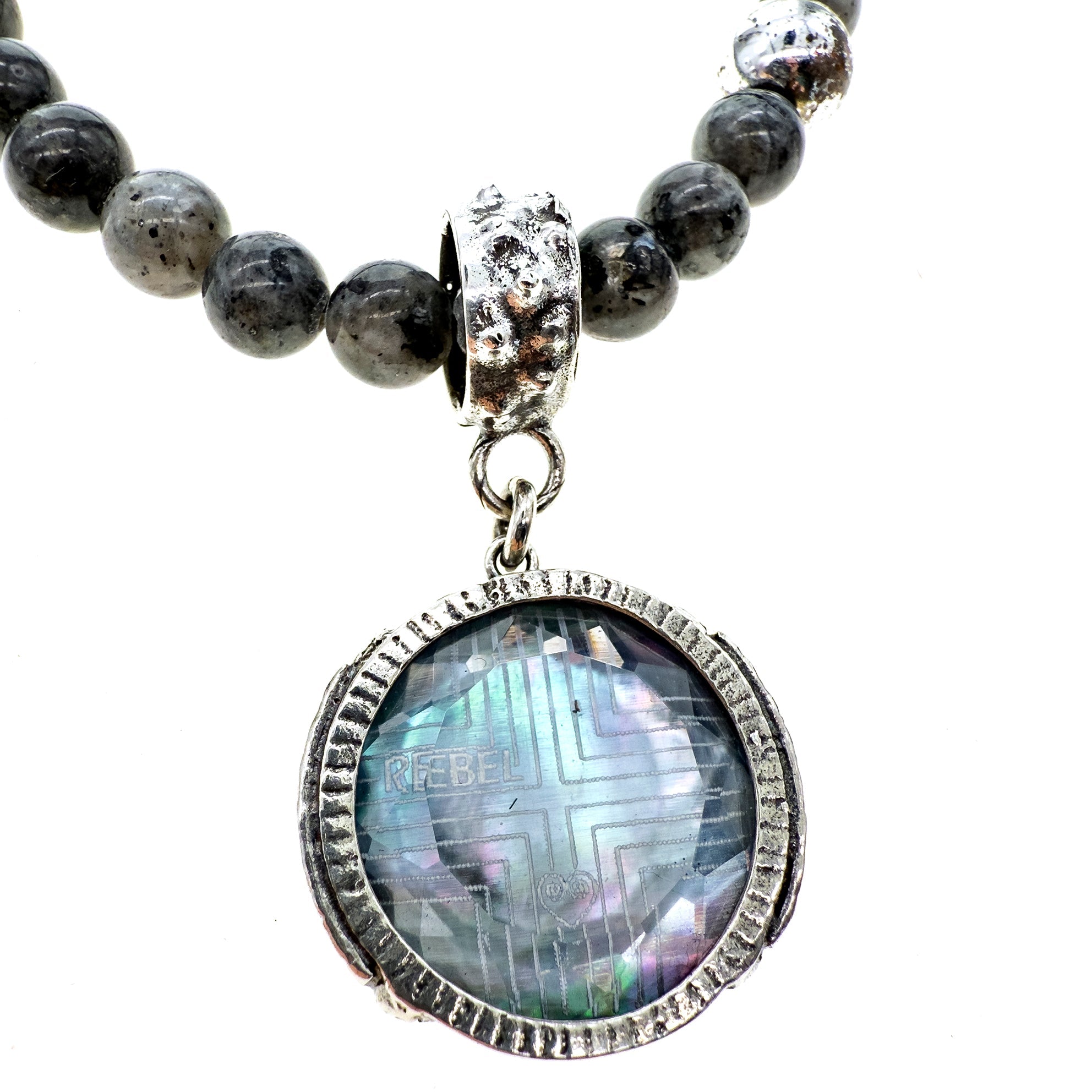 NK 25f01B Rebel Rebel Dark beaded necklace