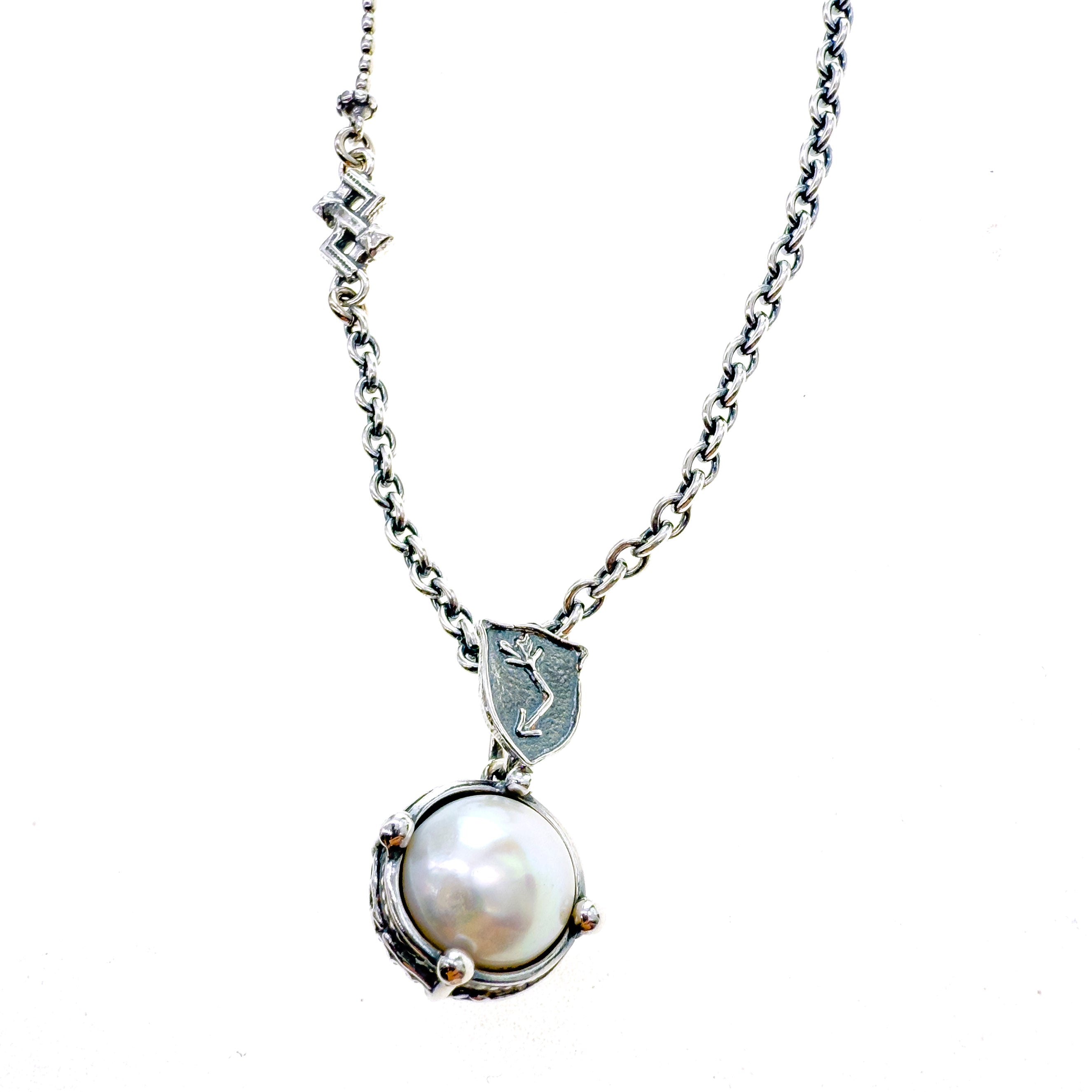 NK 25f04A White Pearl Necklace