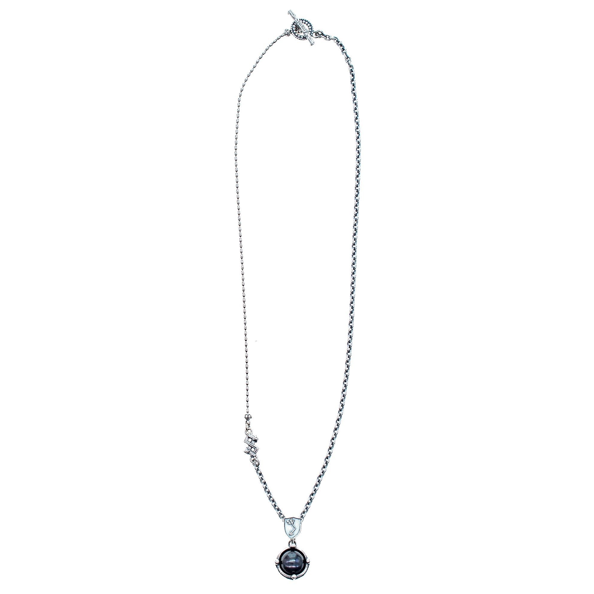 NK 25f04B Black Pearl Necklace