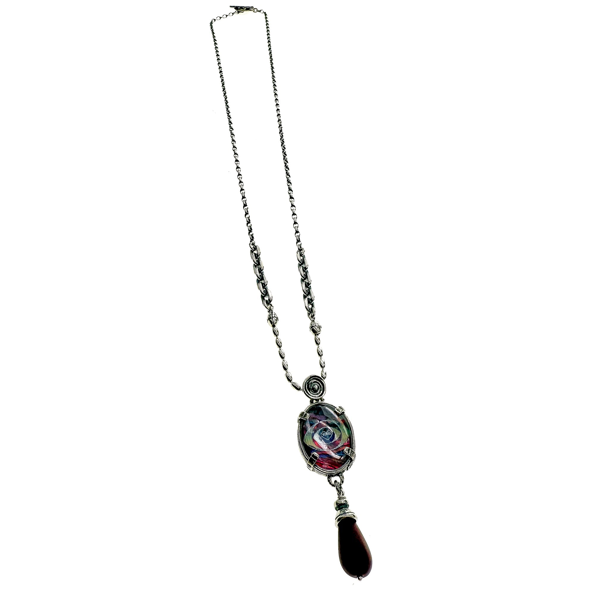 NK 25f05C Purple Eye Necklace
