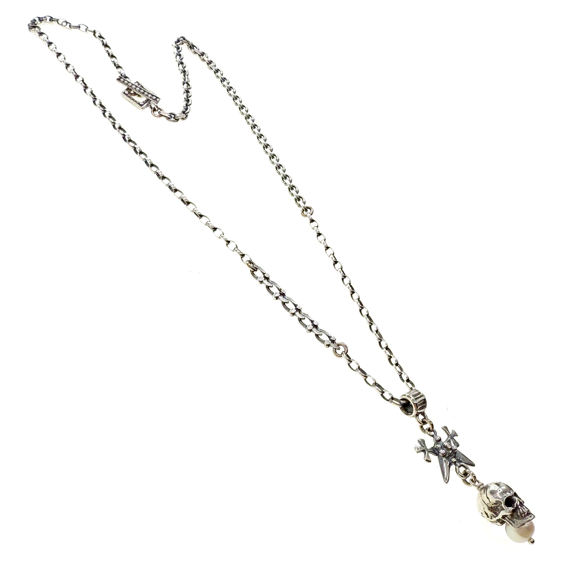 NK 25f07 Skull Necklace