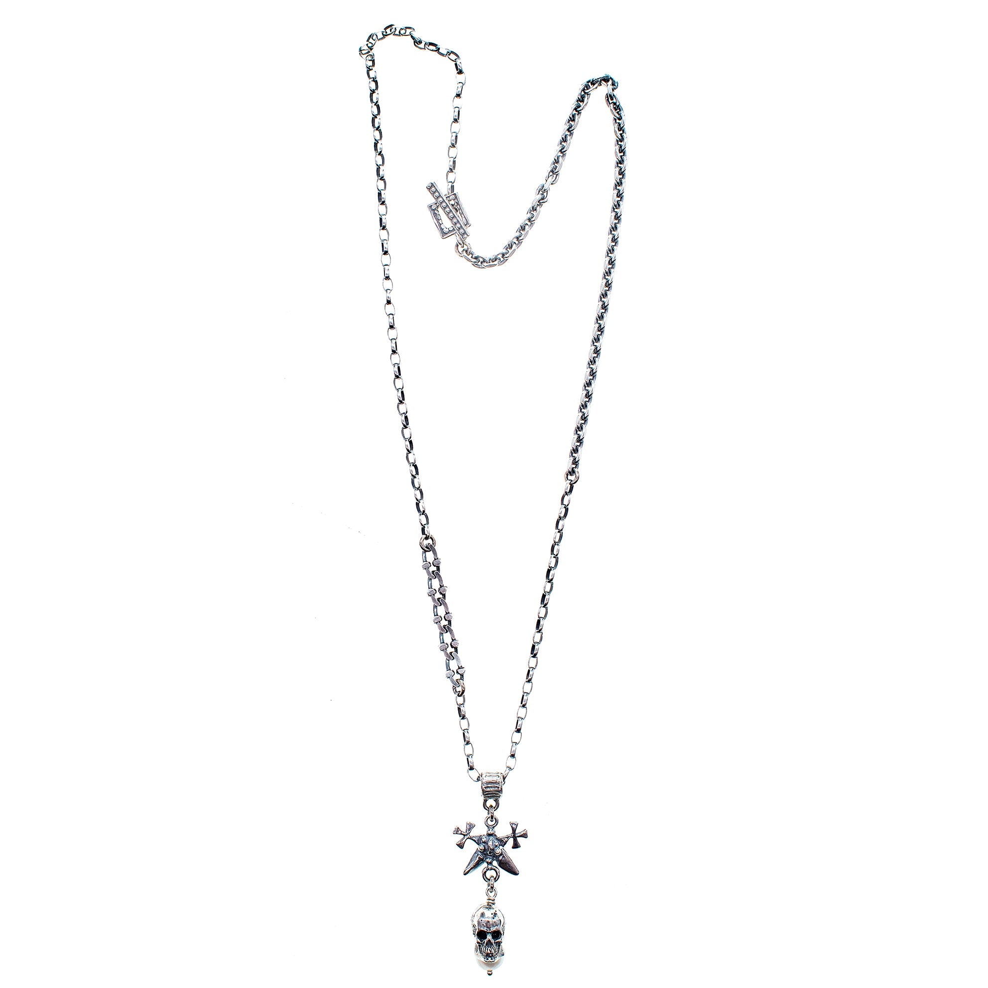 NK 25f07 Skull Necklace