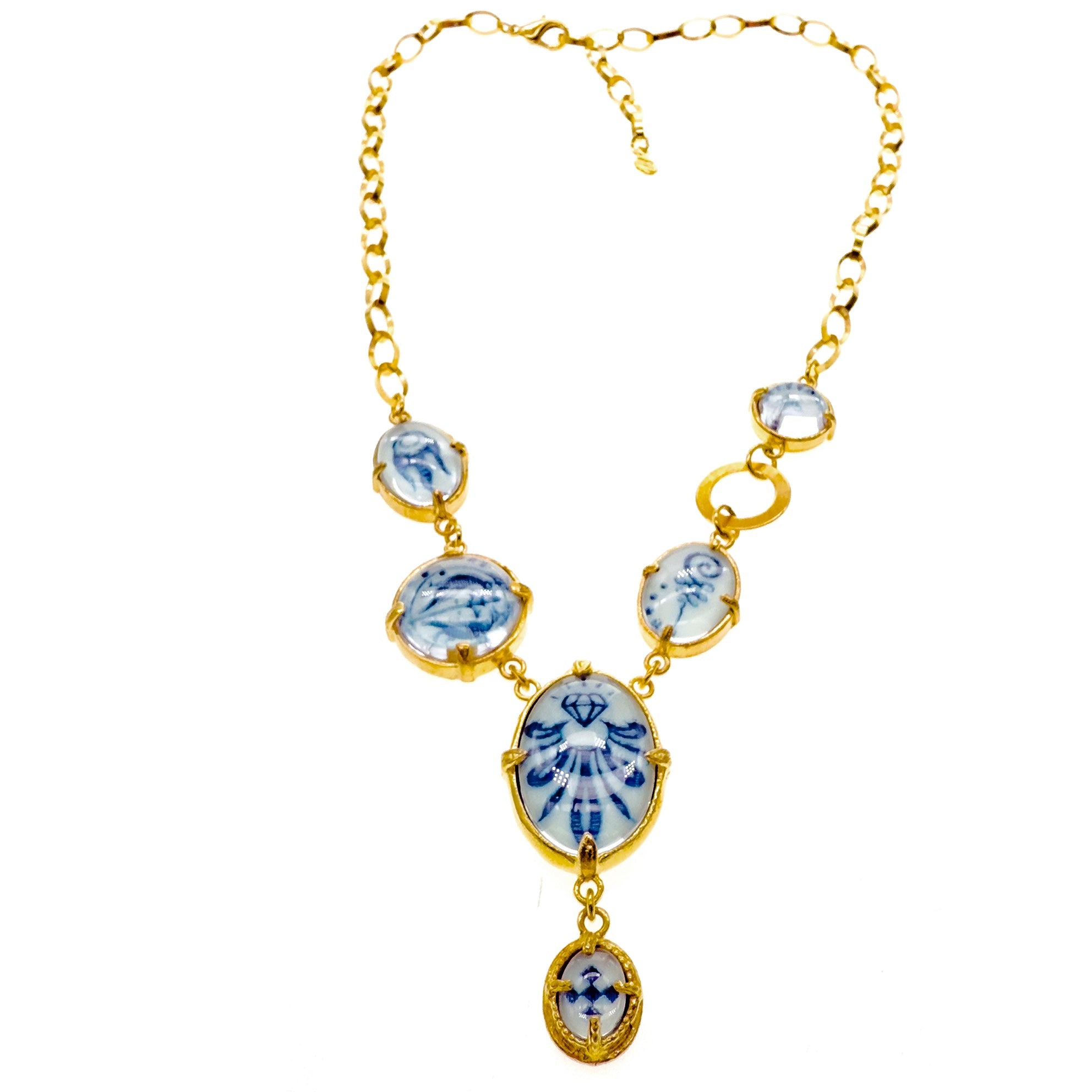 NK 25g08 Cosmic Glow Charm Statement Necklace