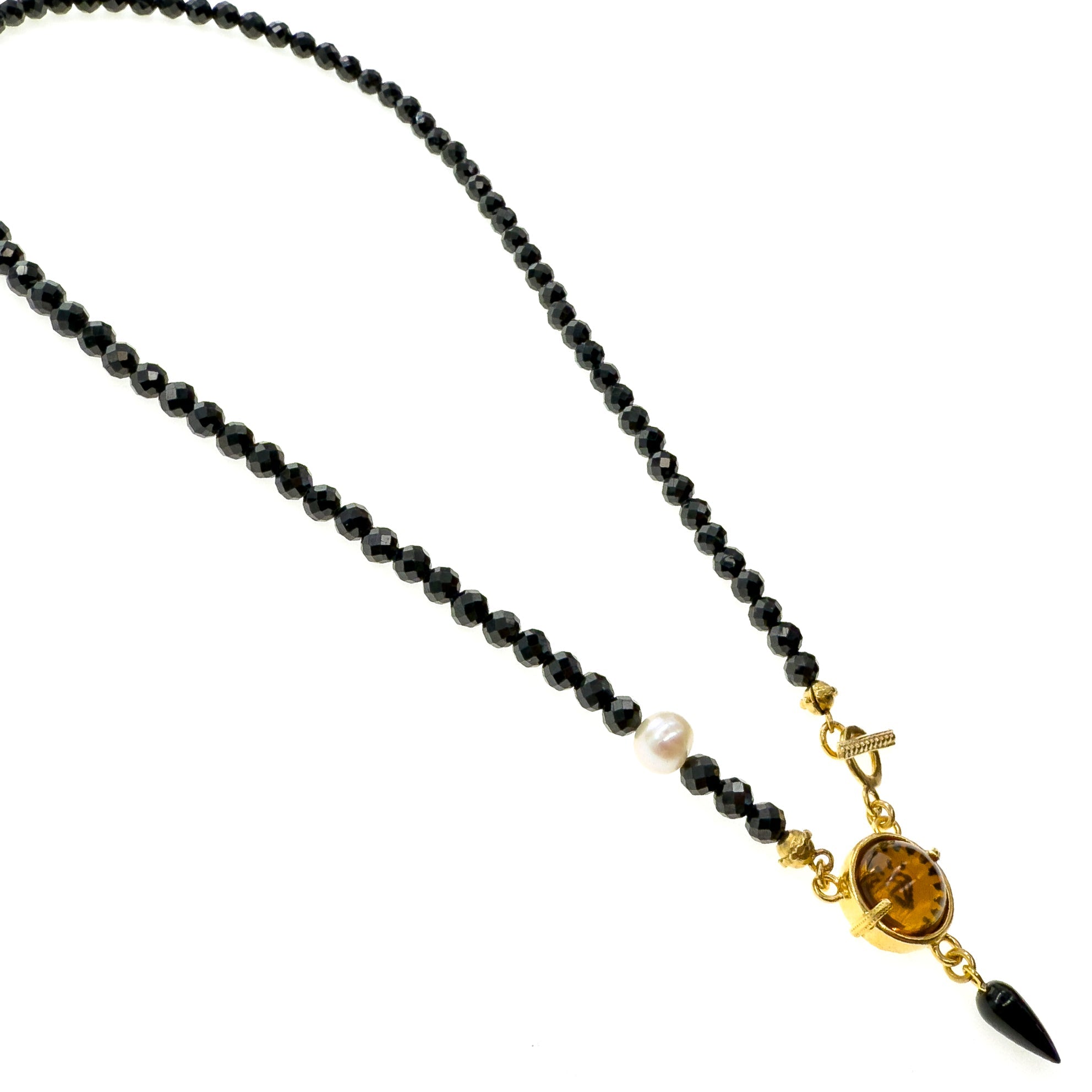 NK 25g12 Talisman Pearl & Spinel Necklace