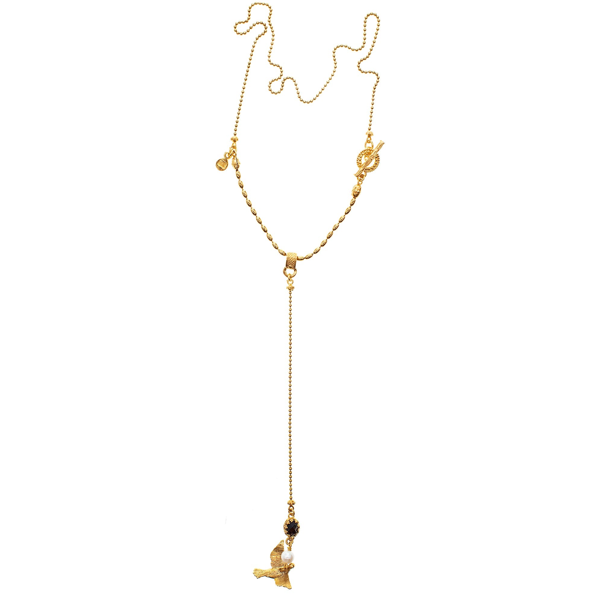 NK 25g16 Lariat Bird necklace