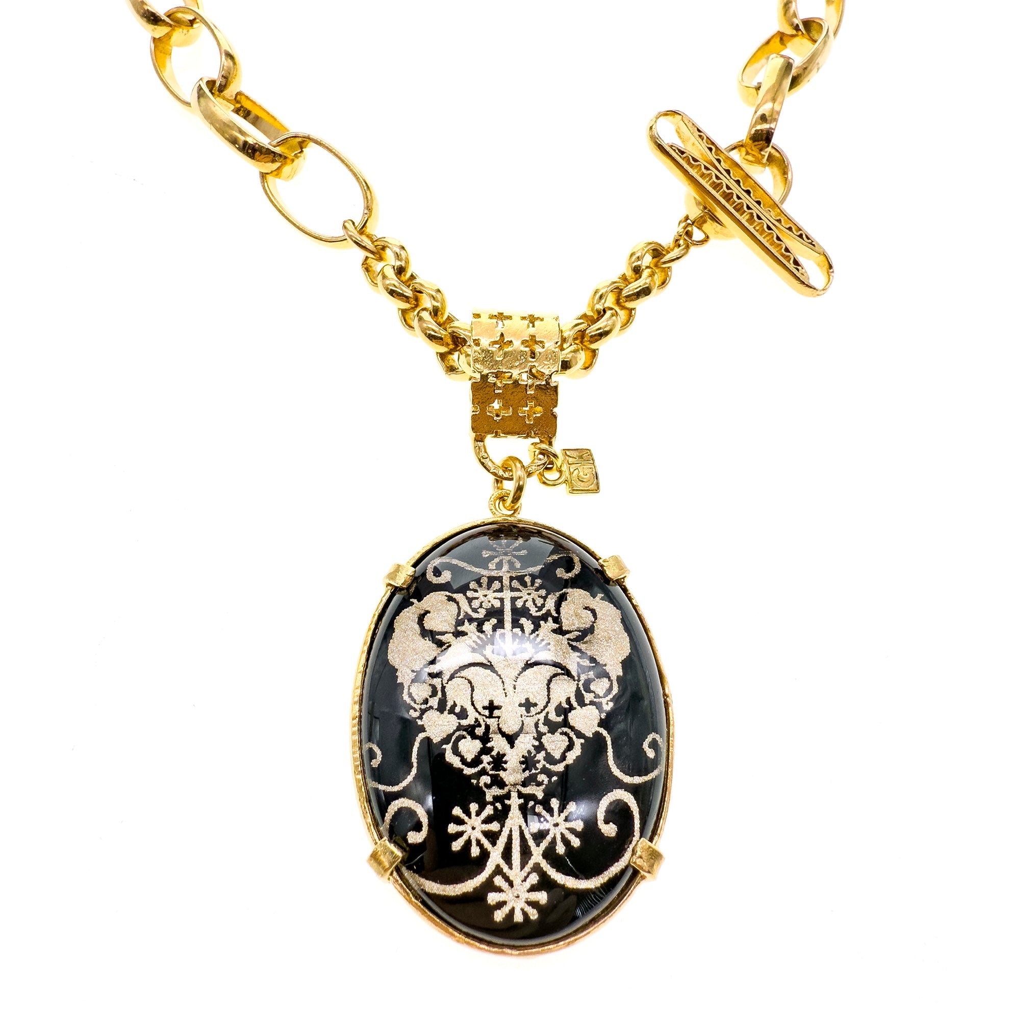 NK 25g23 Open Link Intaglio Necklace