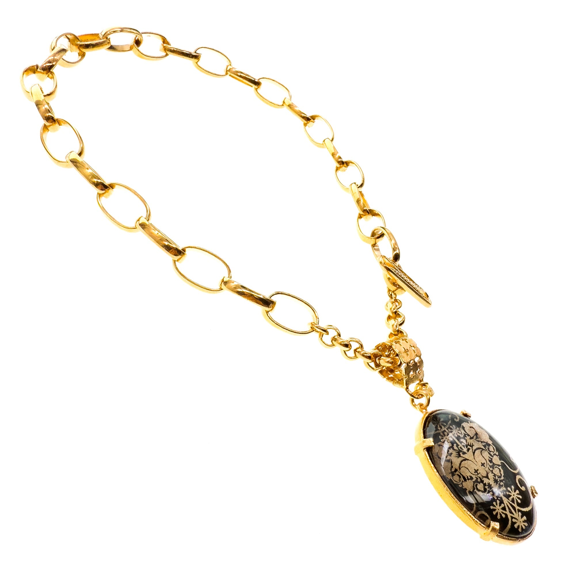 NK 25g23 Open Link Intaglio Necklace