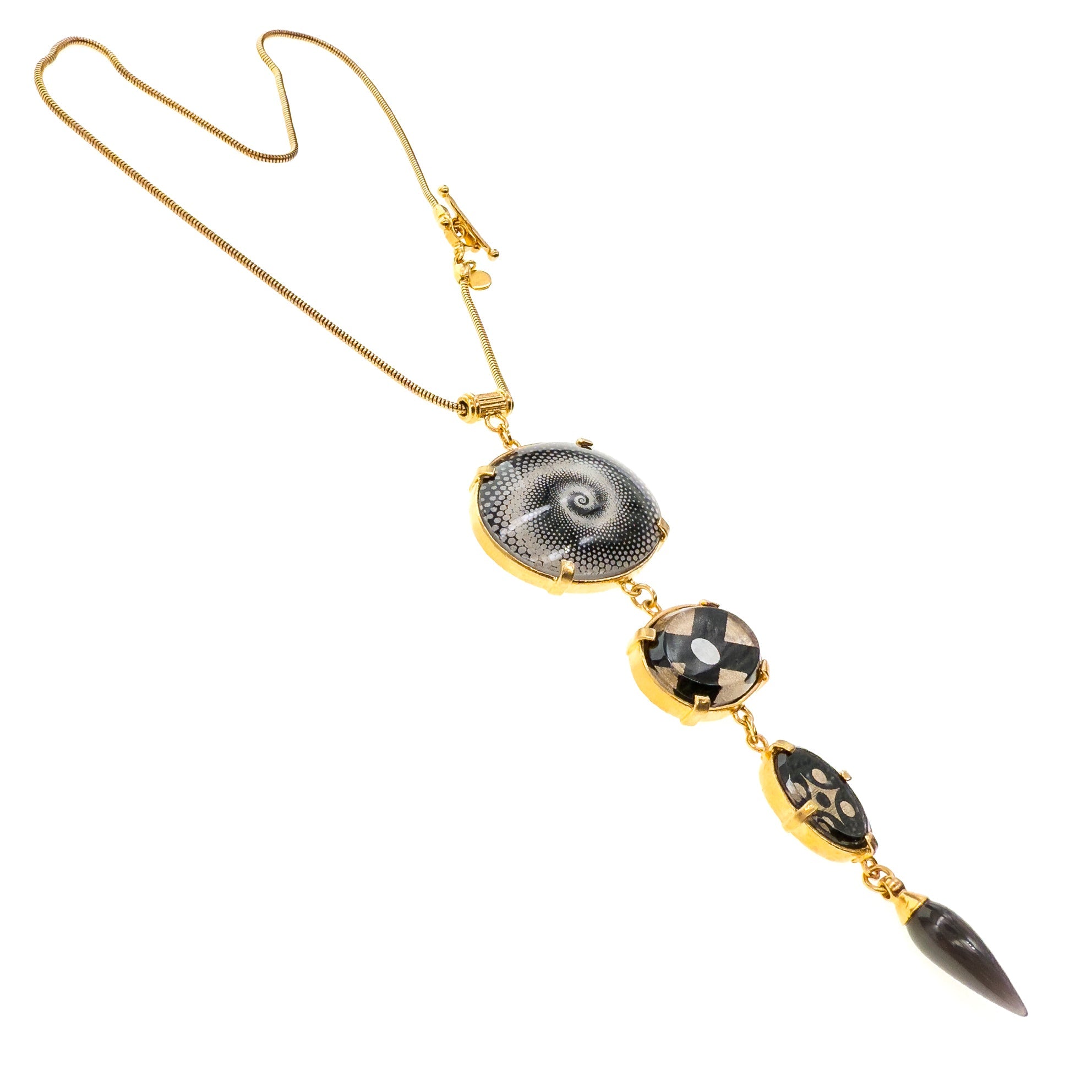 NK 25g24 Triple pendantIntaglio Necklace